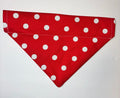 Red Polkadot Pet Bandana￼