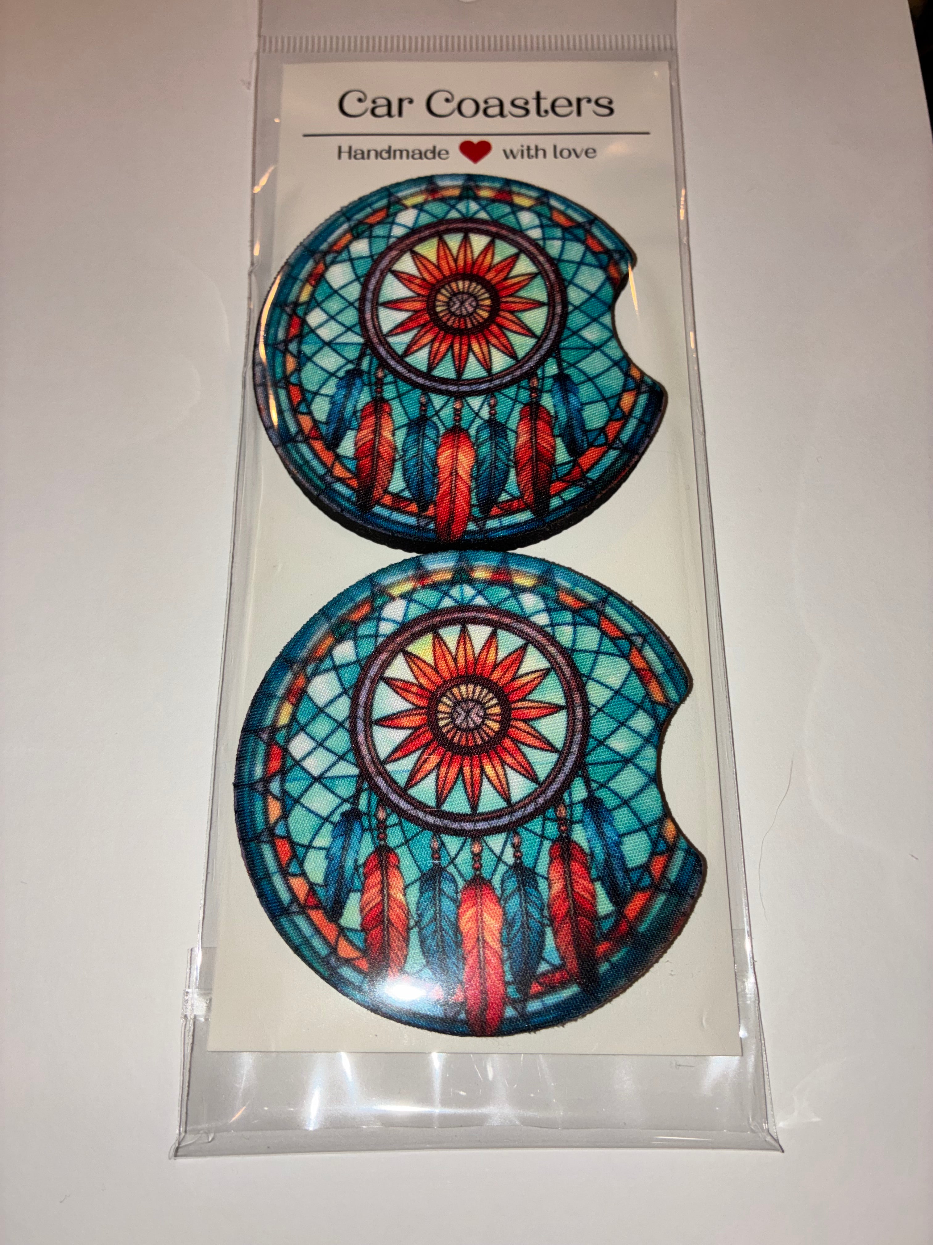 Dreamcatcher car coasters