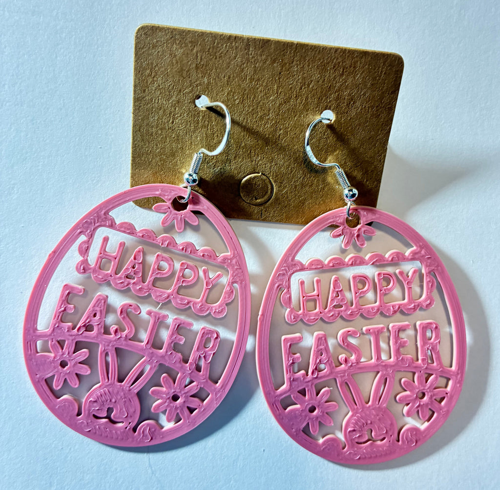Easter Earrings 🐥 - Flower Bunny