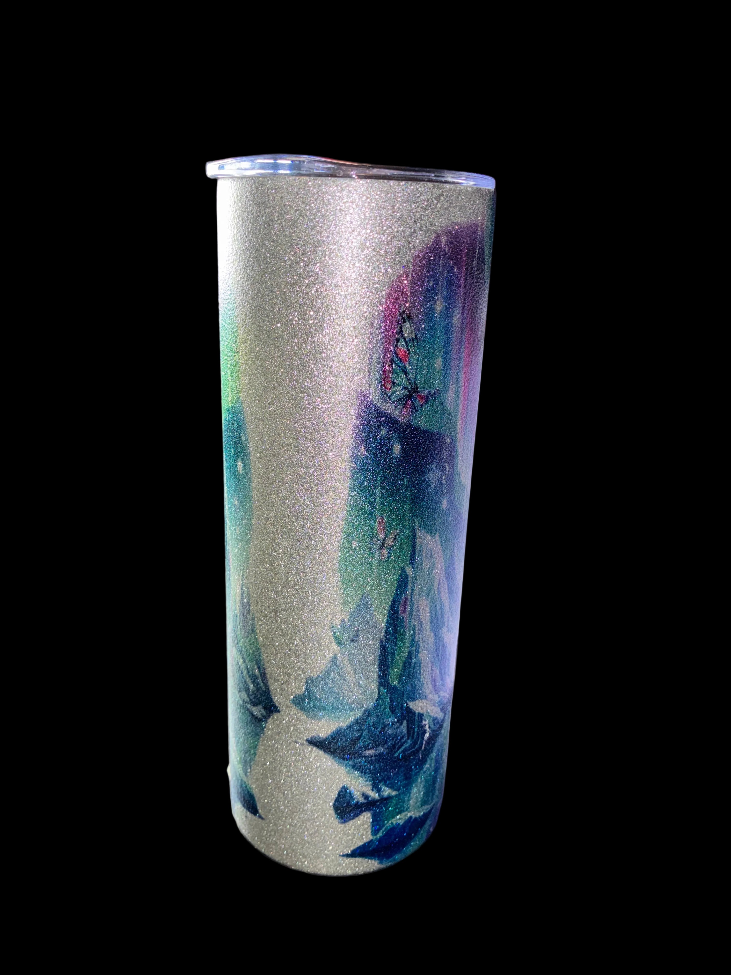Colorful Mountain Glitter Tumbler