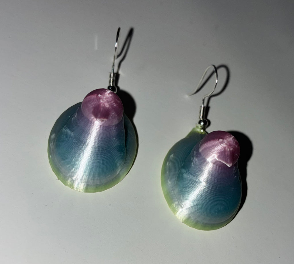Silk Peep multicolor earrings! 💚💙🩷