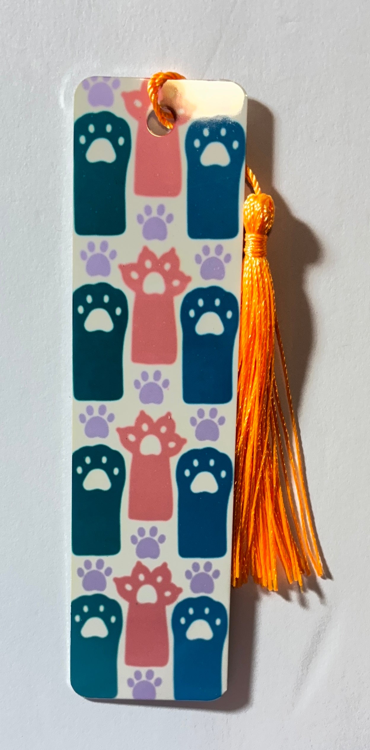 Colorful Paw Print Bookmark