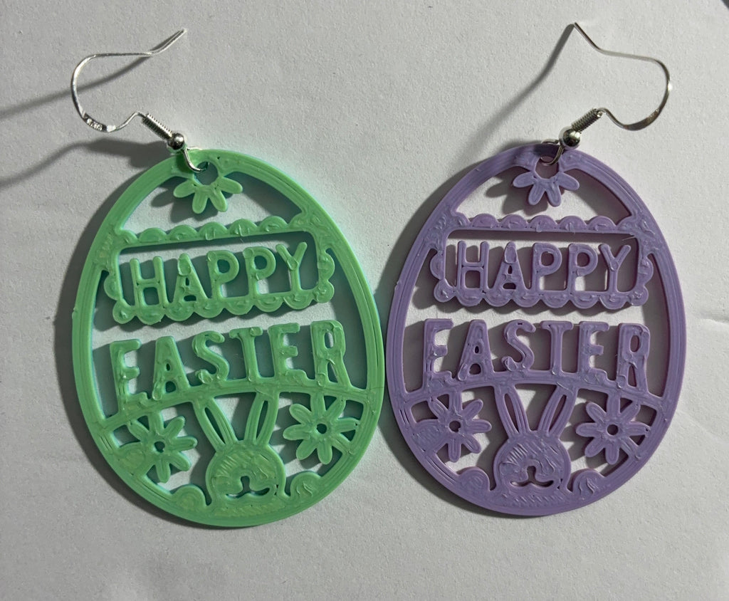 Easter Earrings 🐥 - Flower Bunny