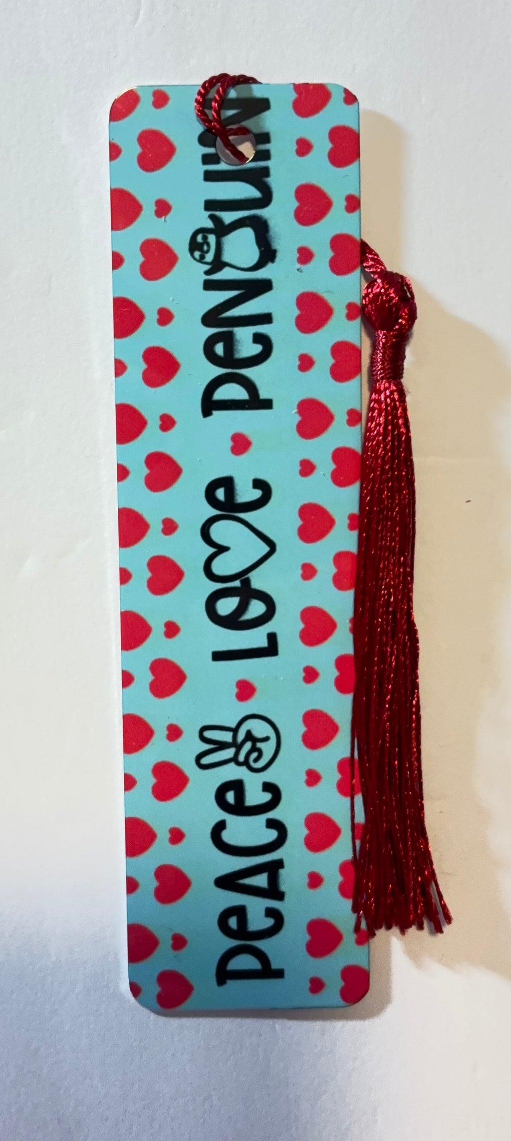 Peace Love Penguins Bookmark