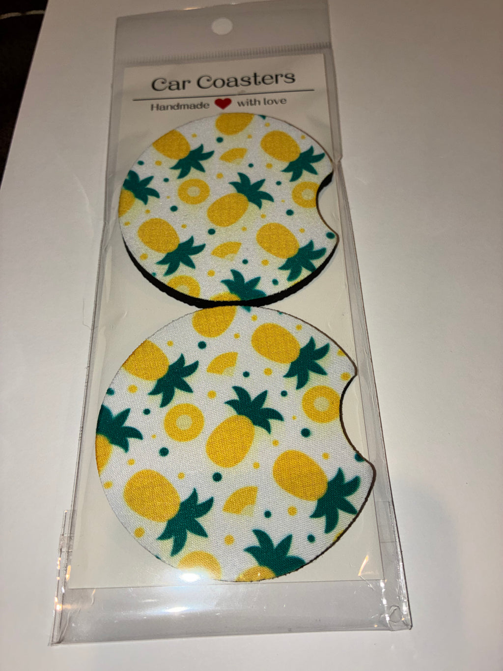 Pineapple car coasters