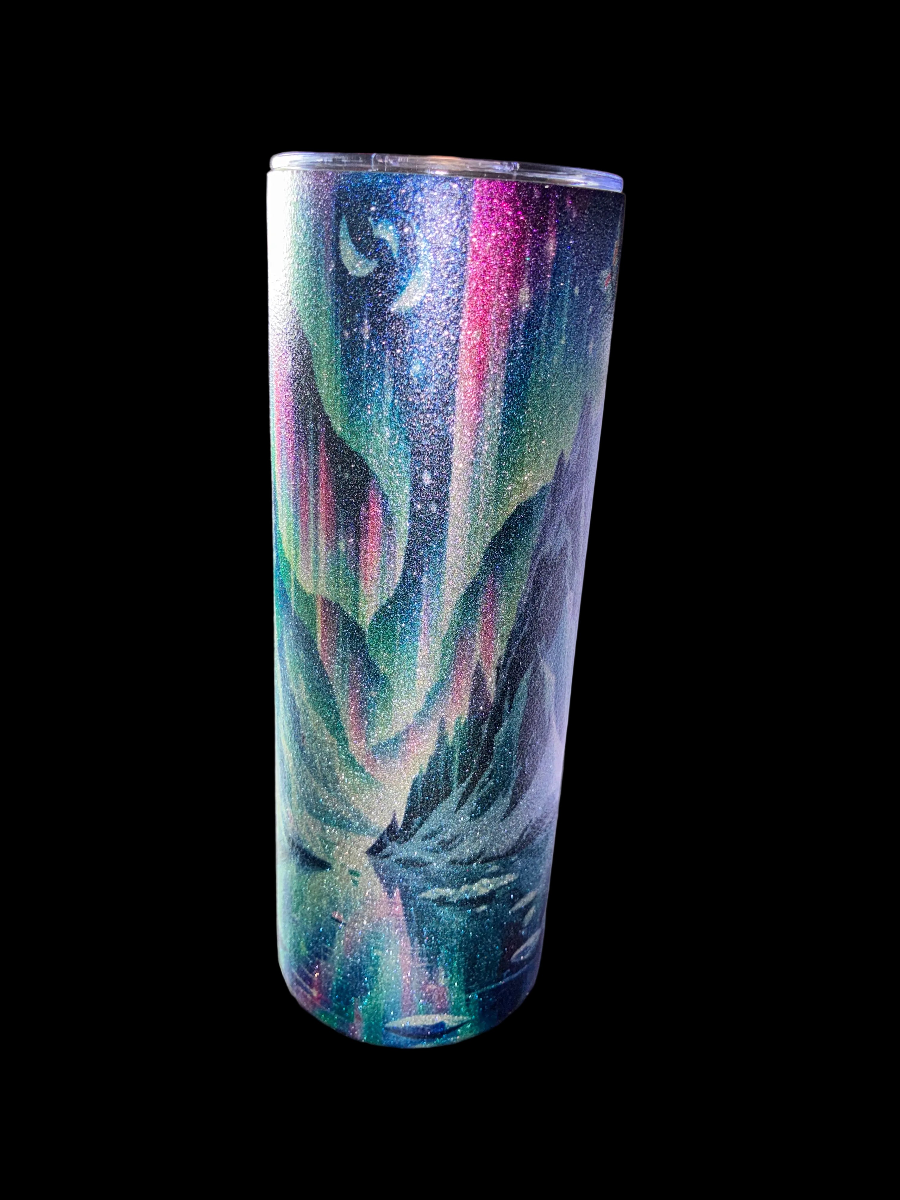 Colorful Mountain Glitter Tumbler