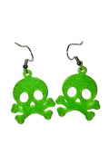 🎃 Glow-in-the-Dark Halloween Earrings - Skull 👻✨