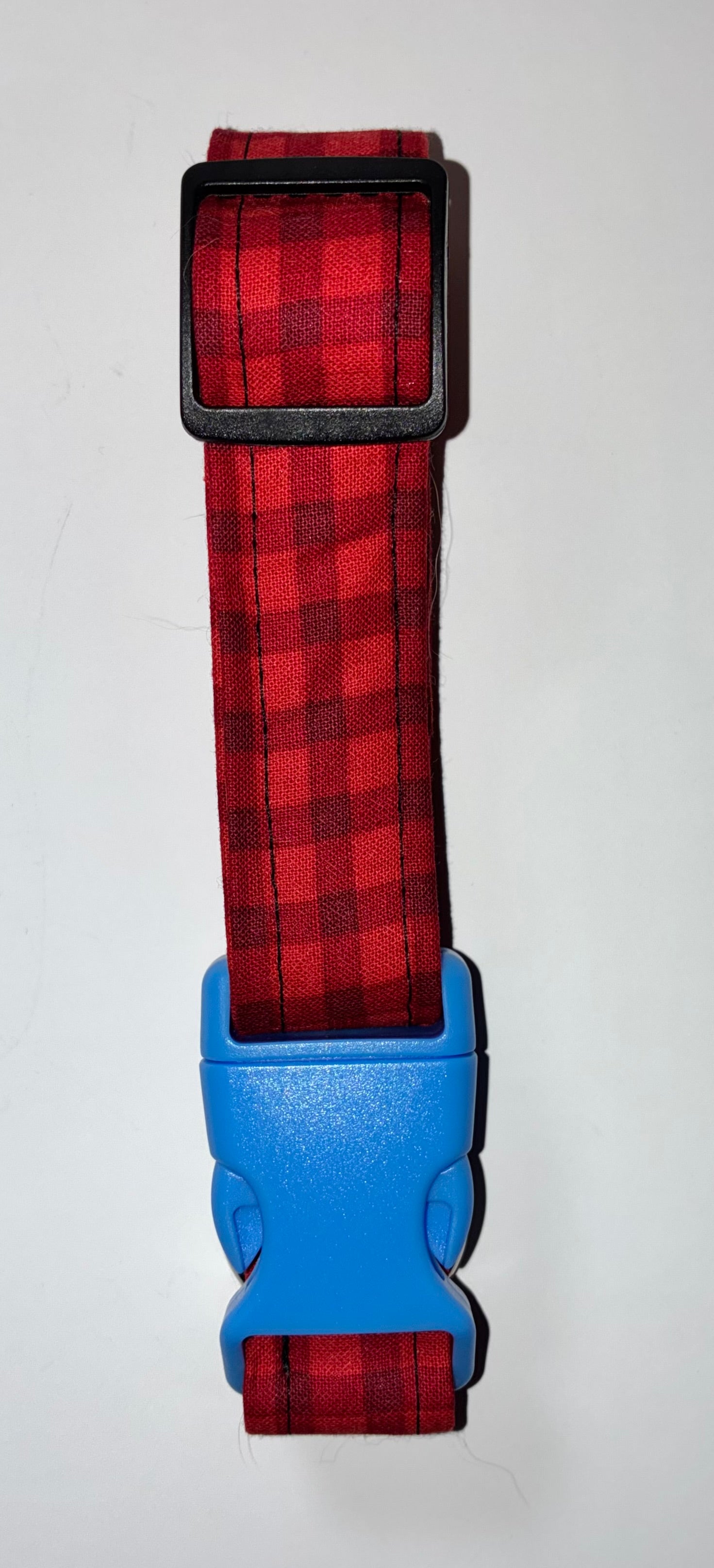 Red Plaid Small Pet Collar