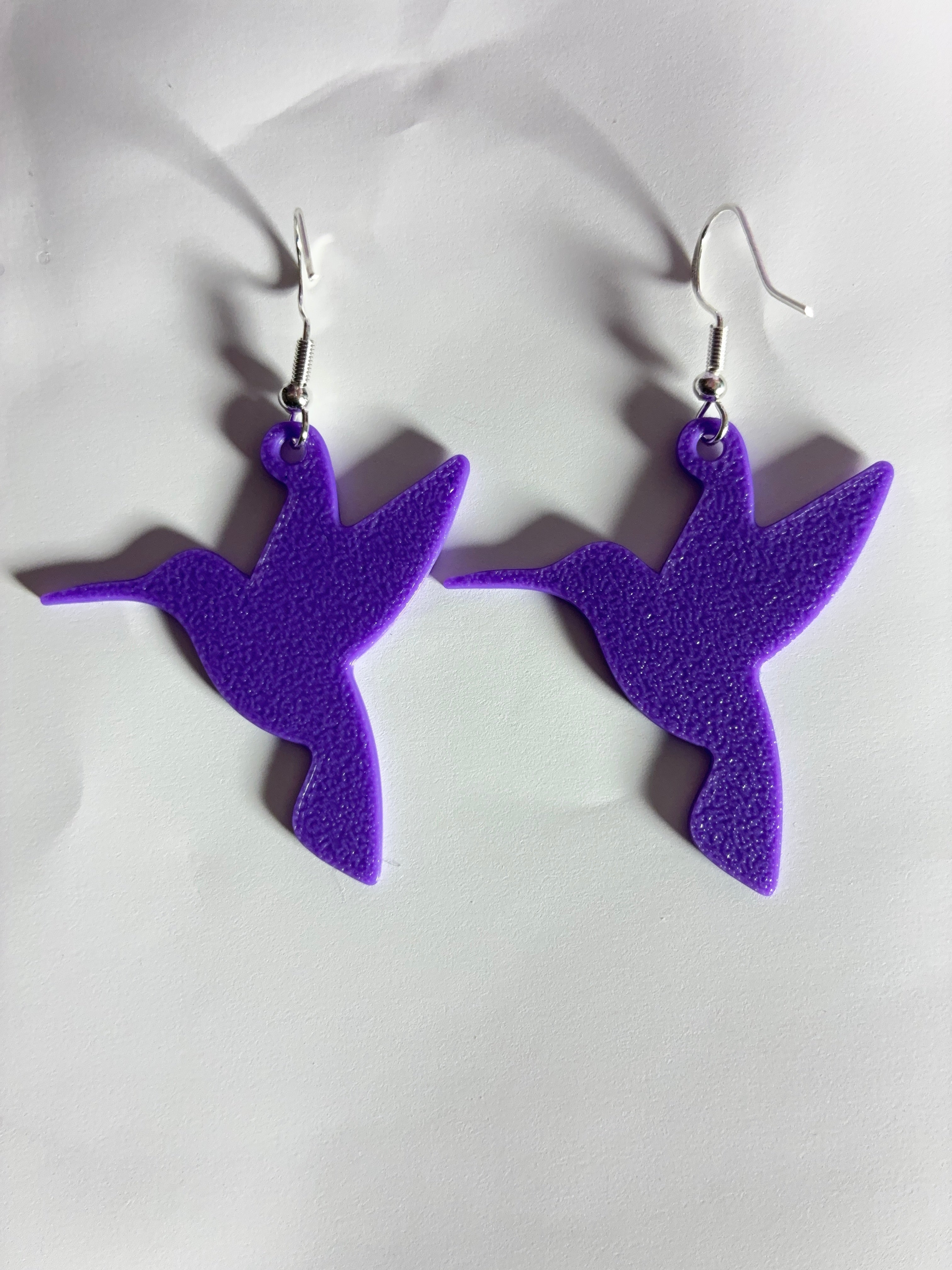 Matte Purple Summer Earrings