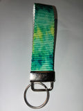 Green Tie Dye Wristlet Keychain