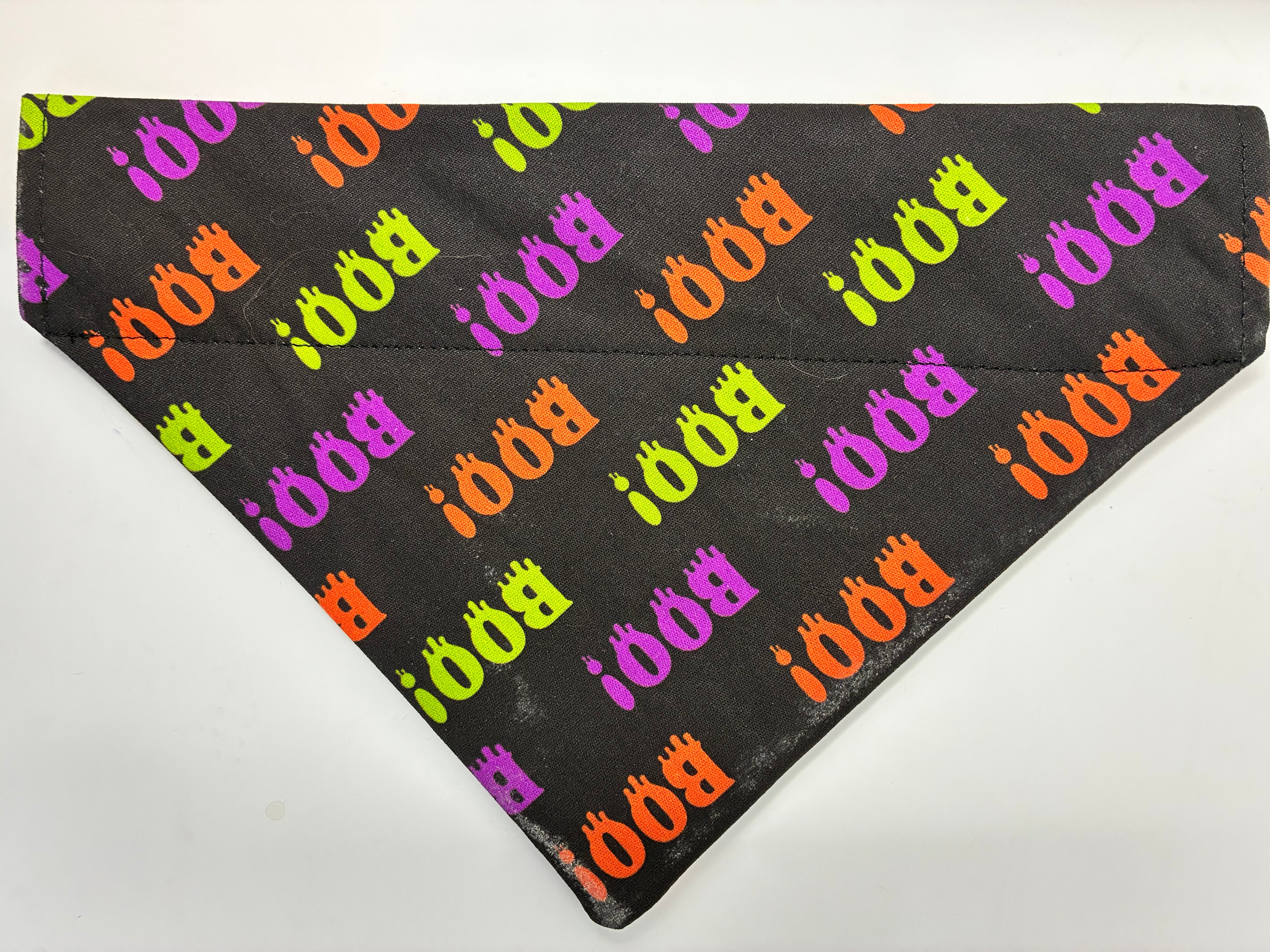 Halloween Boo Pet Bandana - Size Medium