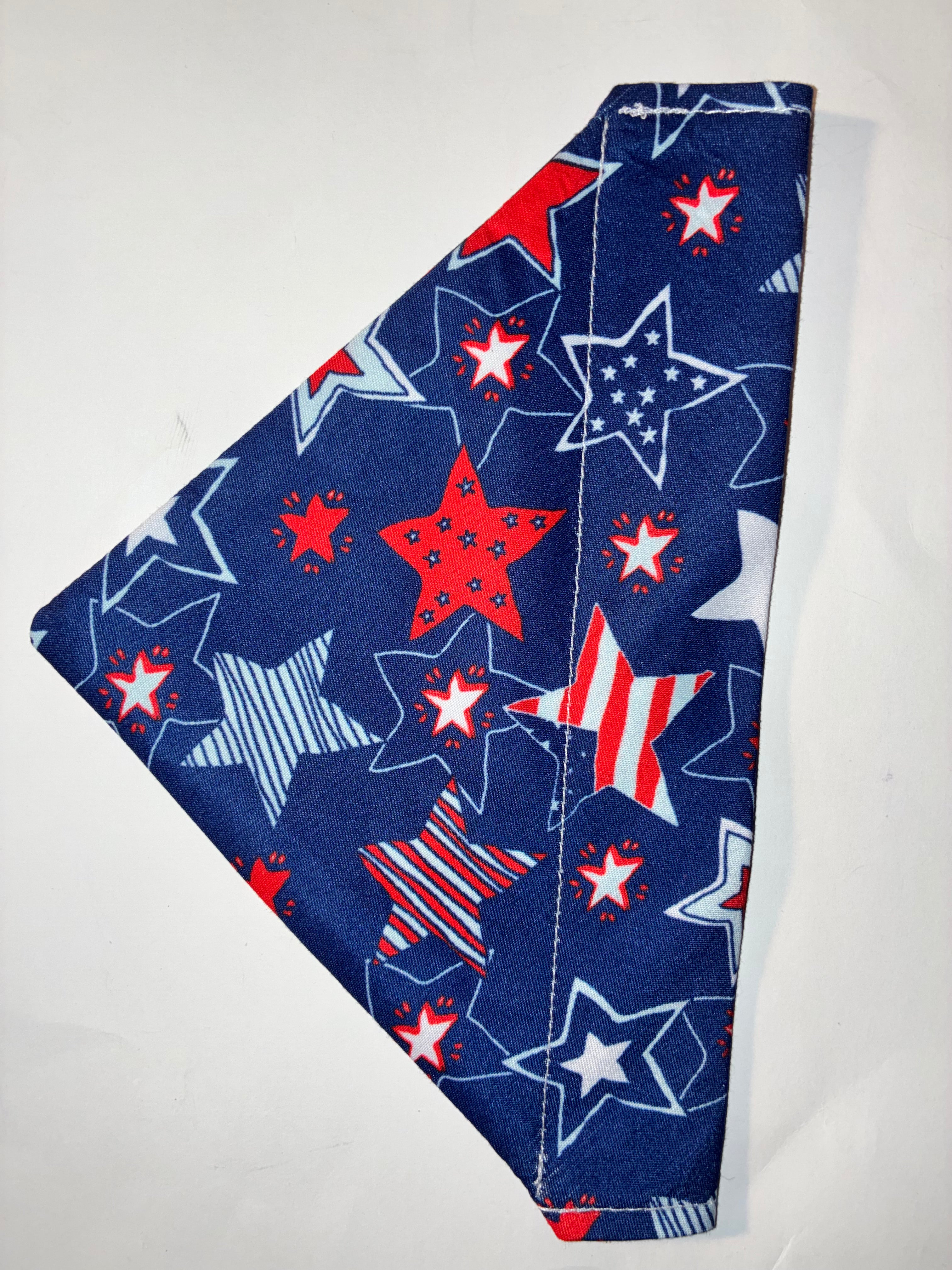 Patriotic Stars Pet Bandana #1 - Size Small