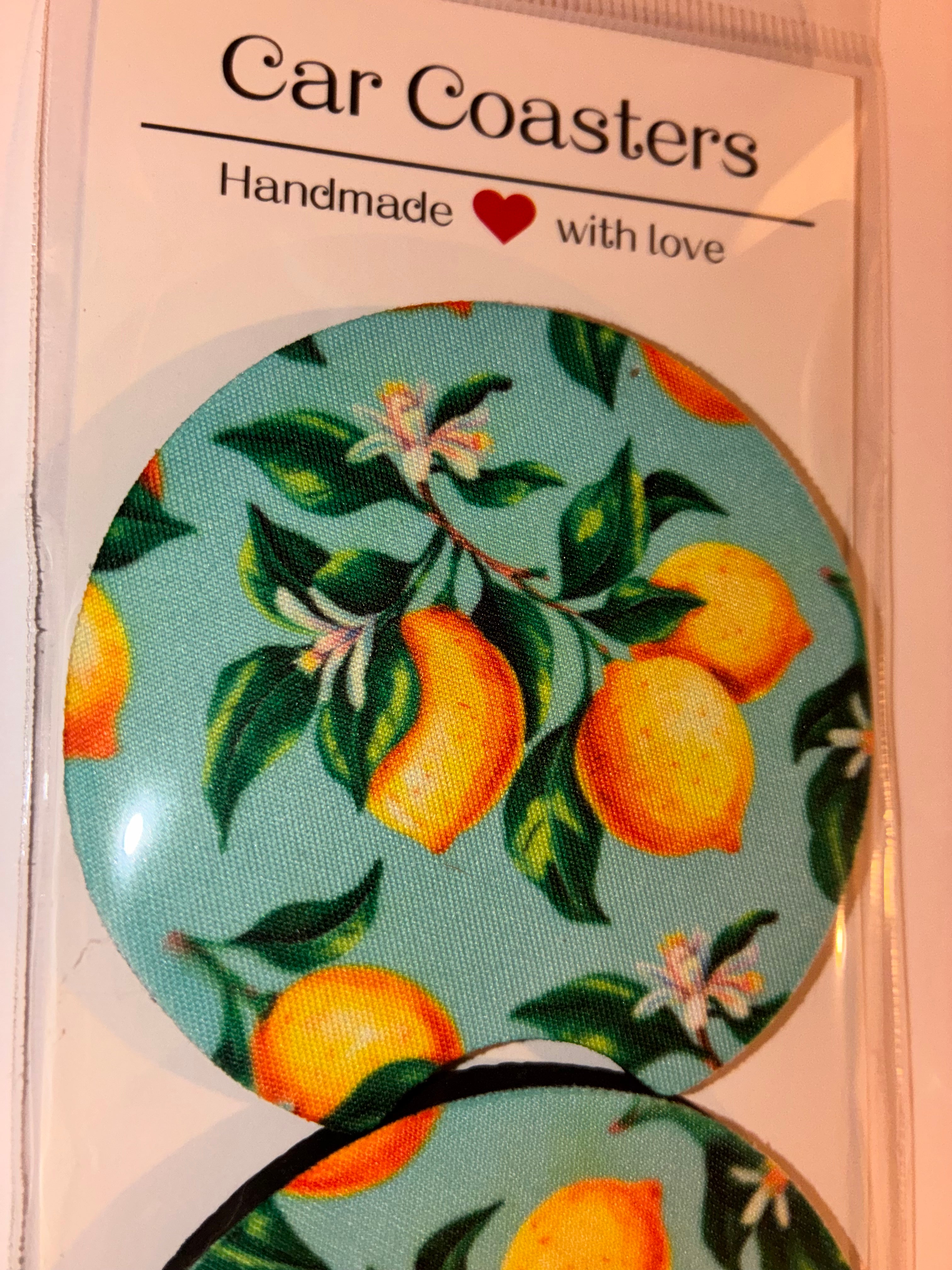 Lemon car coasters