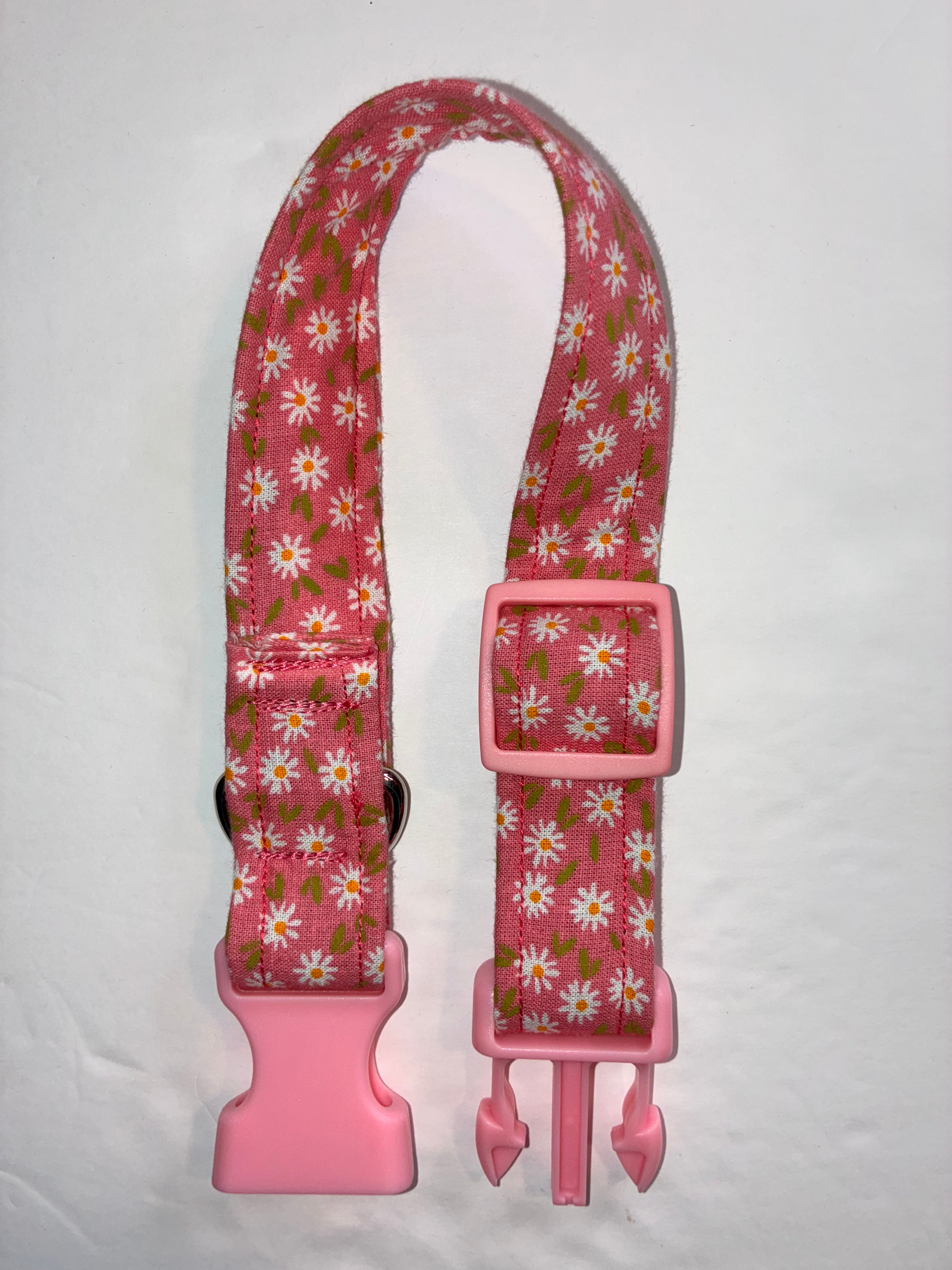 Pink Flower Small Pet Collar