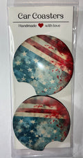 American Flag car coasters