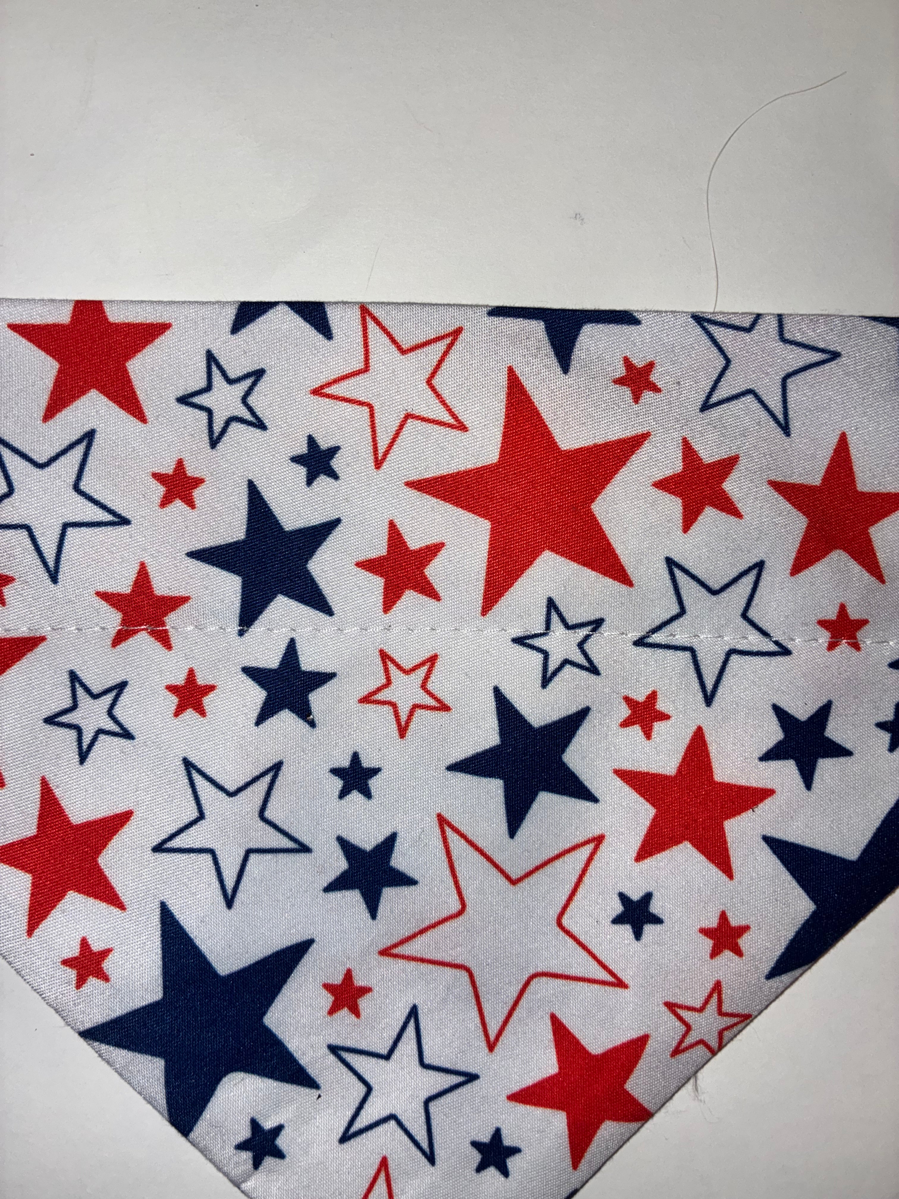 Red, White and Blue Stars Pet Bandana - Size Medium