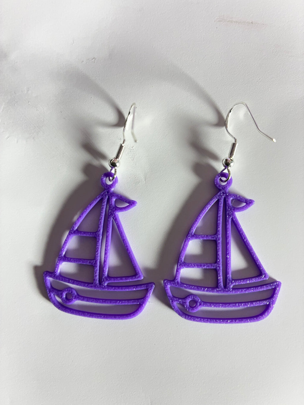 Matte Purple Summer Earrings