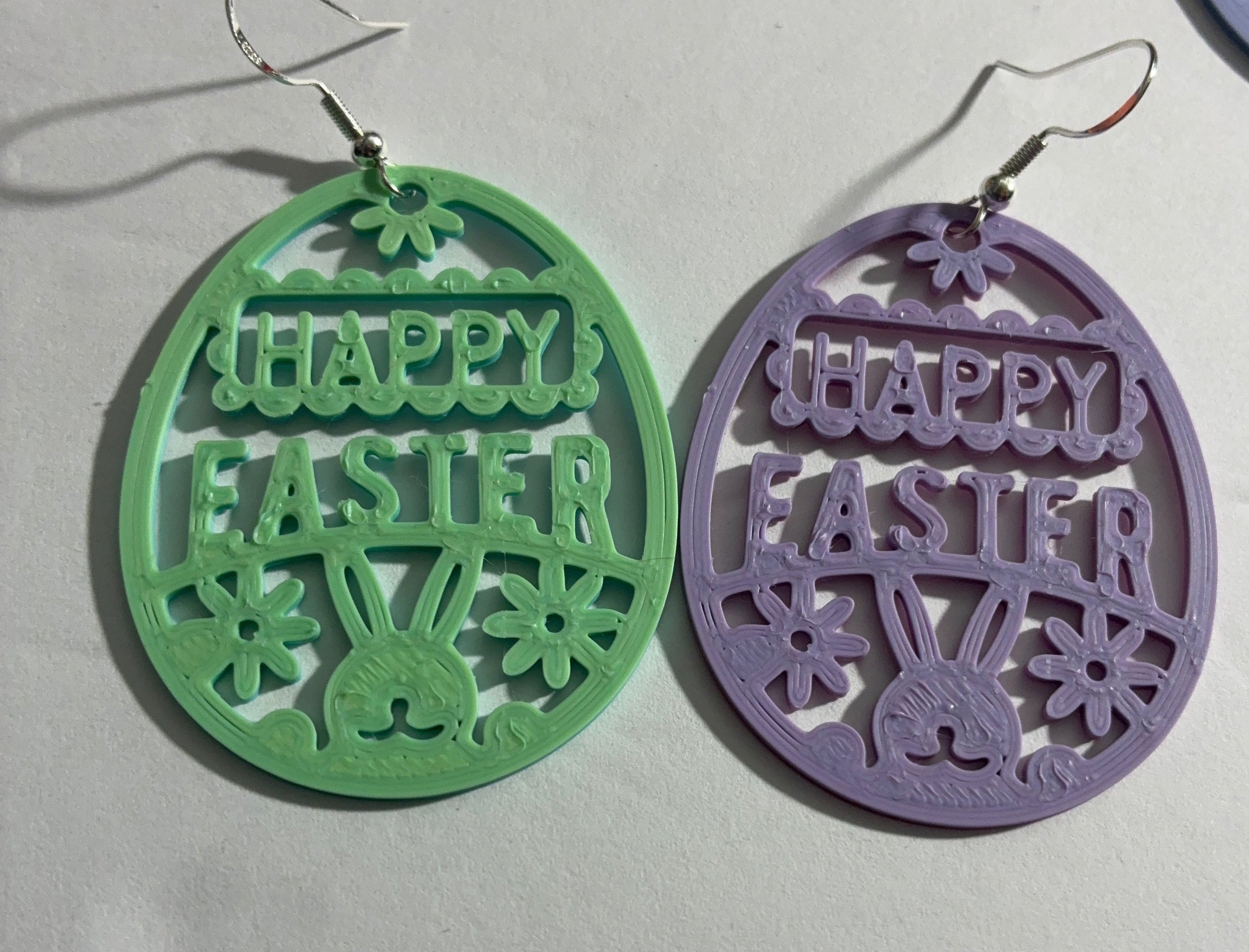 Easter Earrings 🐥 - Flower Bunny