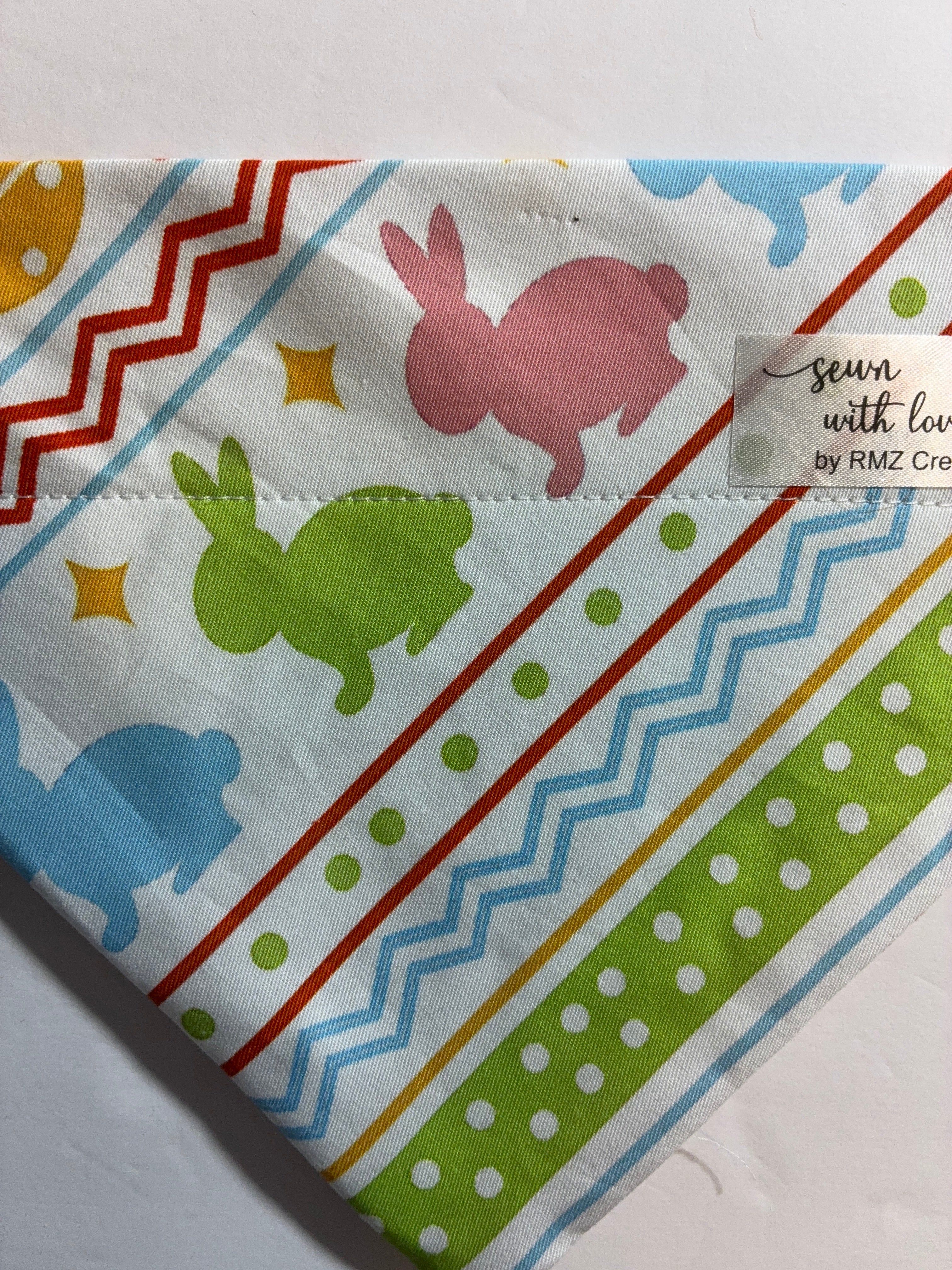 Easter Egg Stripe Pet Bandana - Size Medium