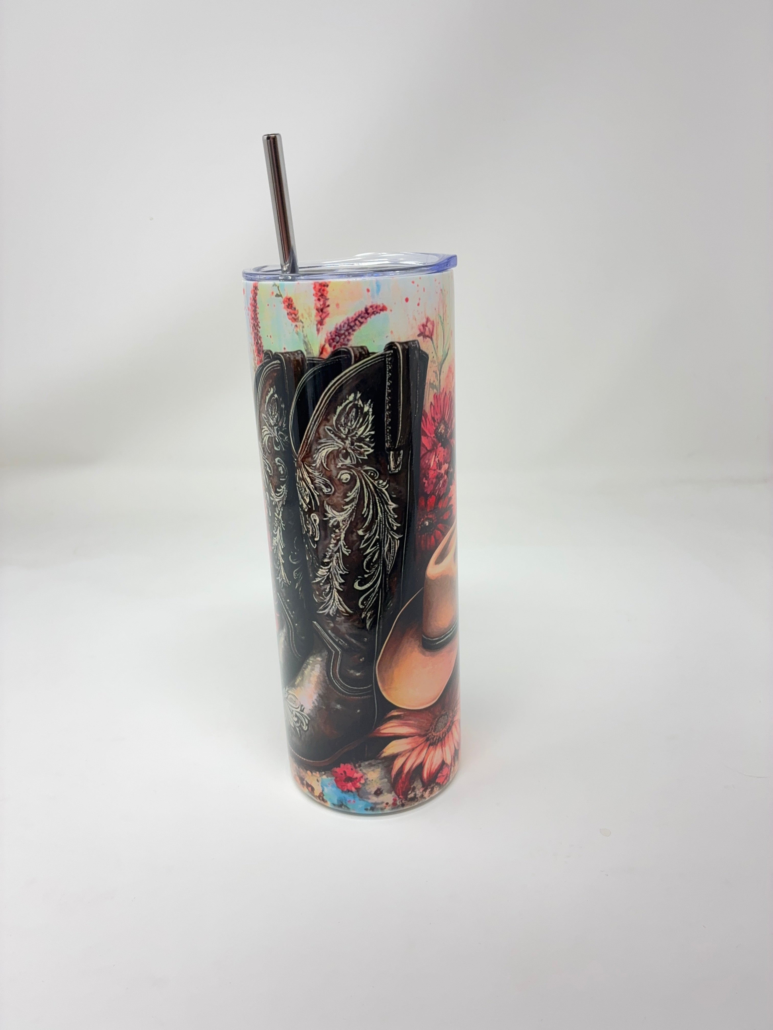 Cowgirl Boots and Hat Tumbler