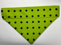 Green Polkadot Pet Bandana - Size Medium
