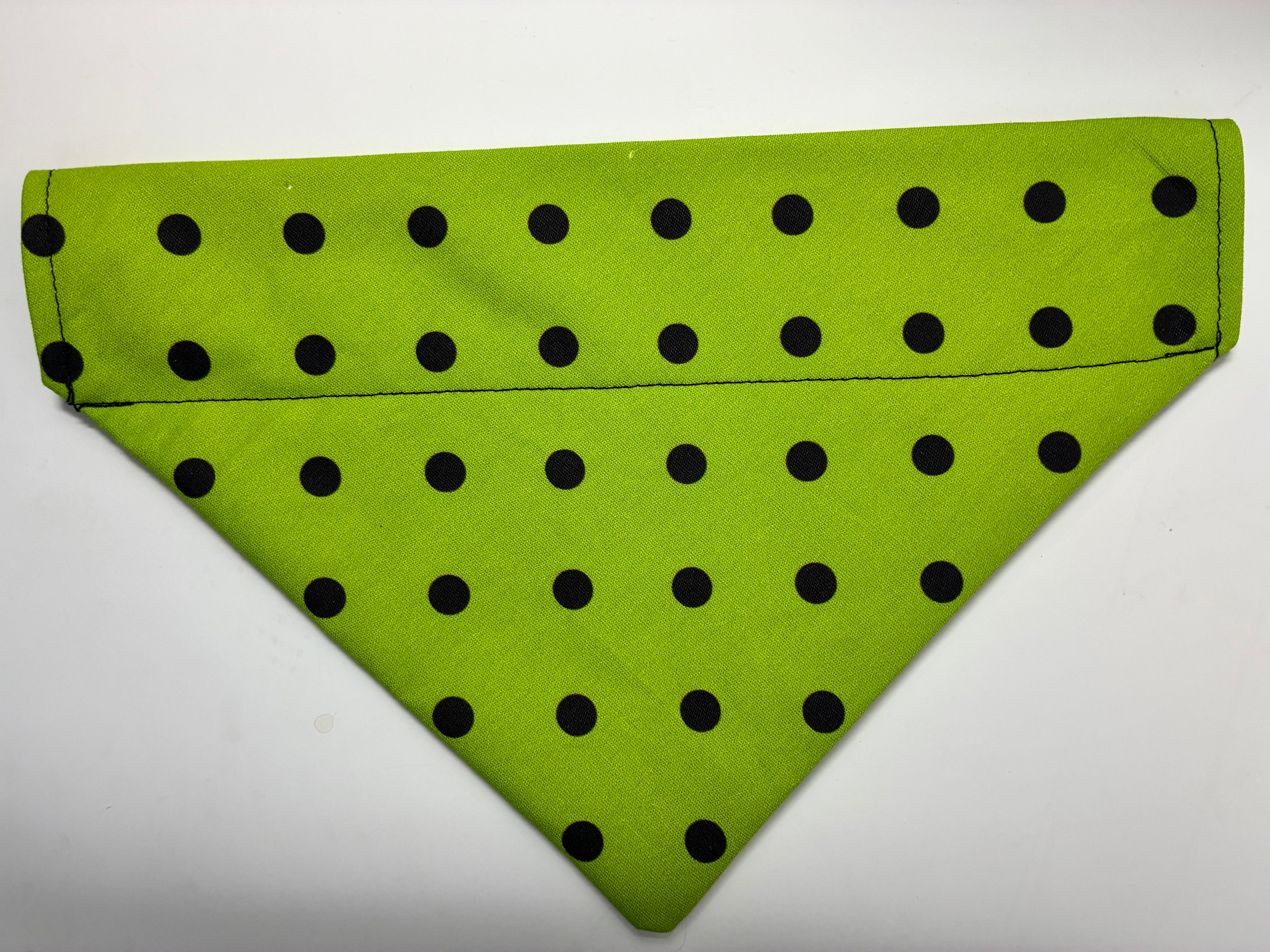 Green Polkadot Pet Bandana - Size Medium
