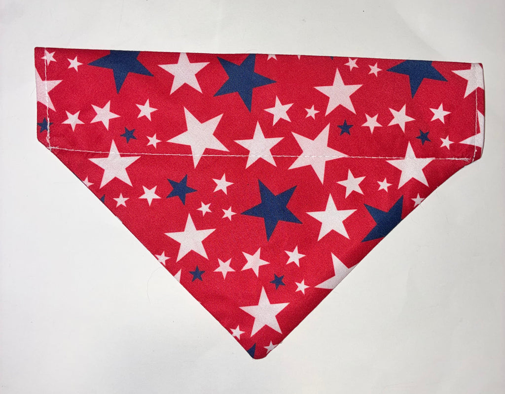 Red with Stars Pet Bandana - Size Medium
