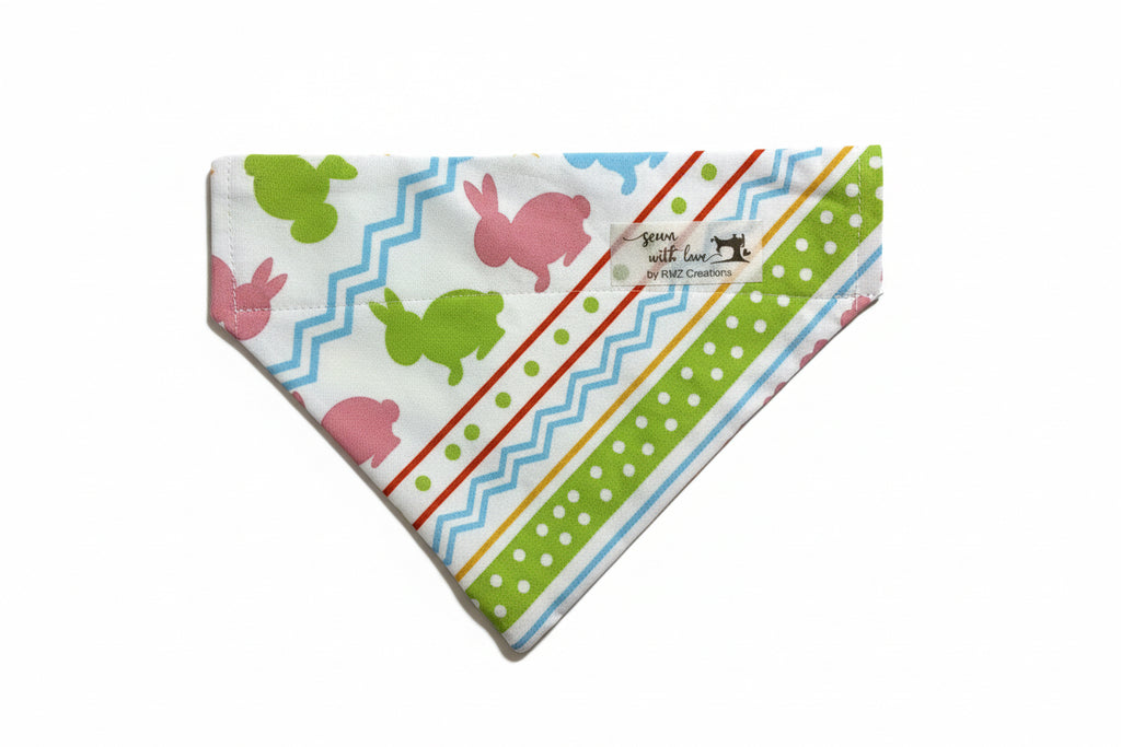 Easter Egg Stripe Pet Bandana - Size Medium