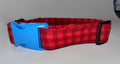 Red Plaid Small Pet Collar