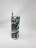 Motorcycle and Skull Tumbler