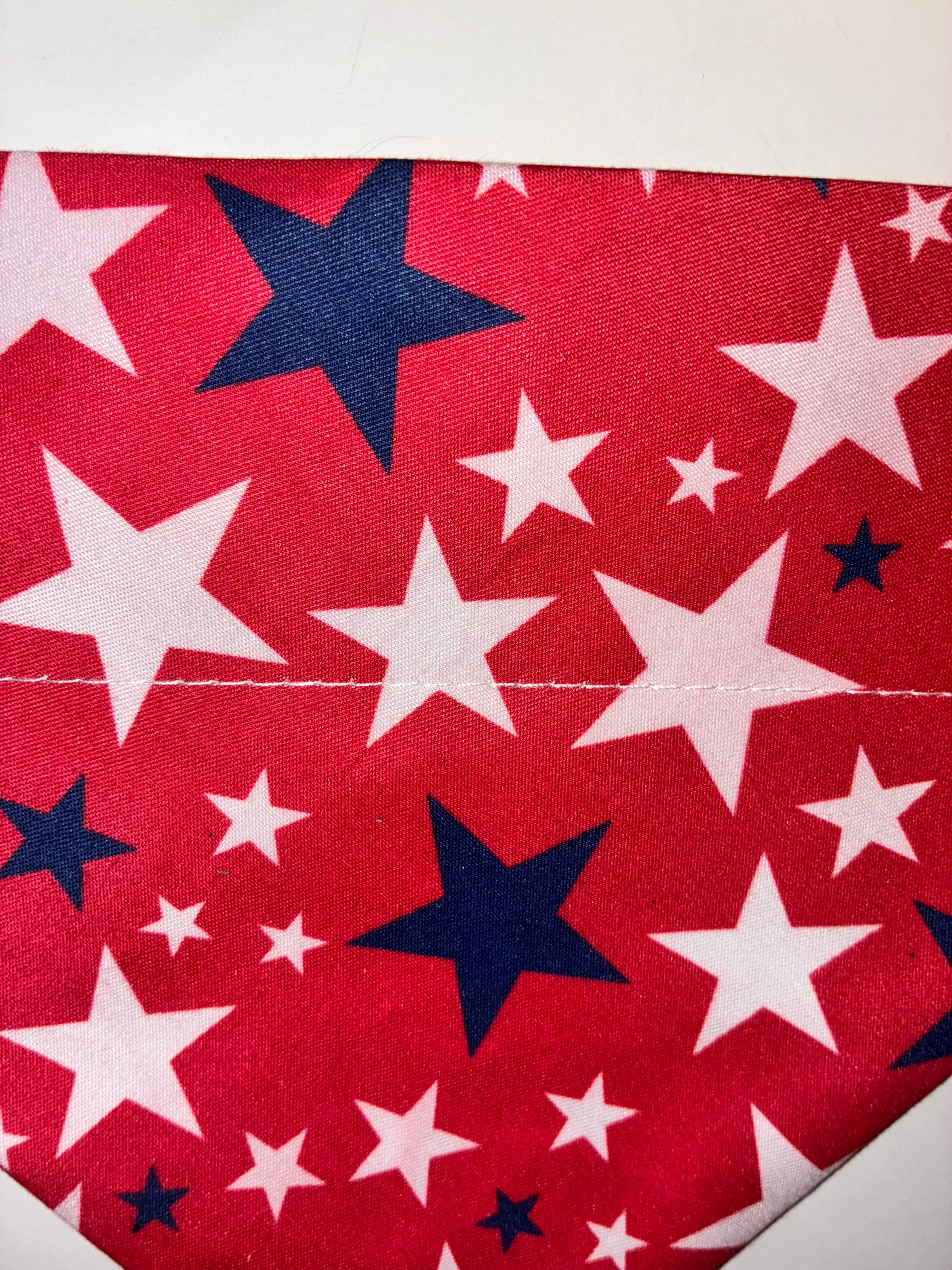 Red with Stars Pet Bandana - Size Medium