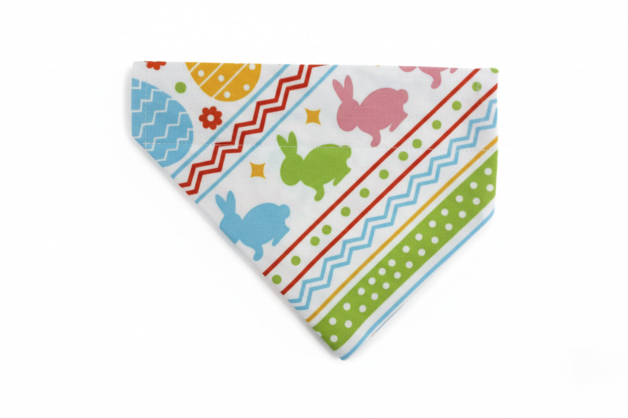Easter Egg Stripe Pet Bandana - Size Medium