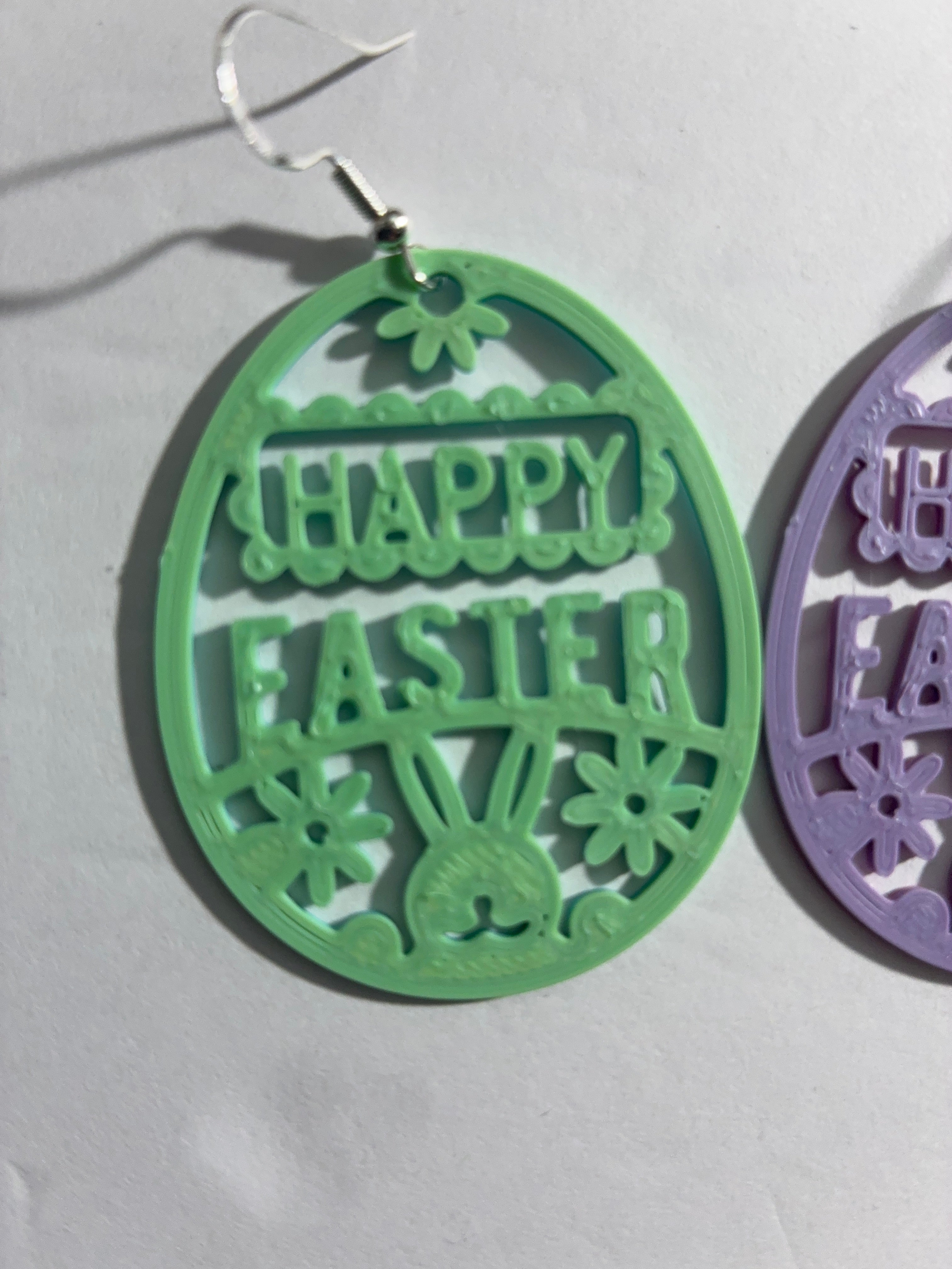 Easter Earrings 🐥 - Flower Bunny