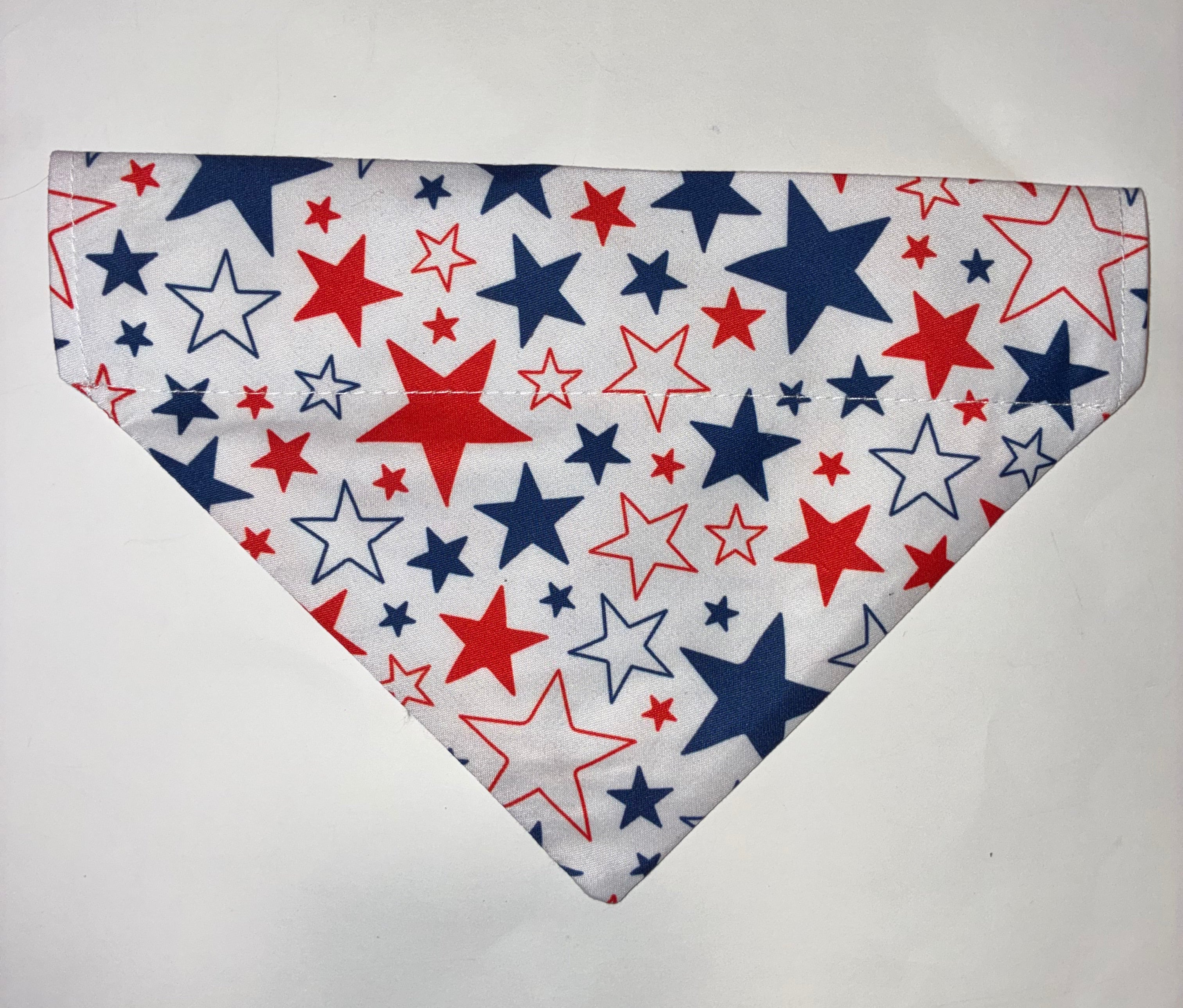 Red, White and Blue Stars Pet Bandana - Size Medium
