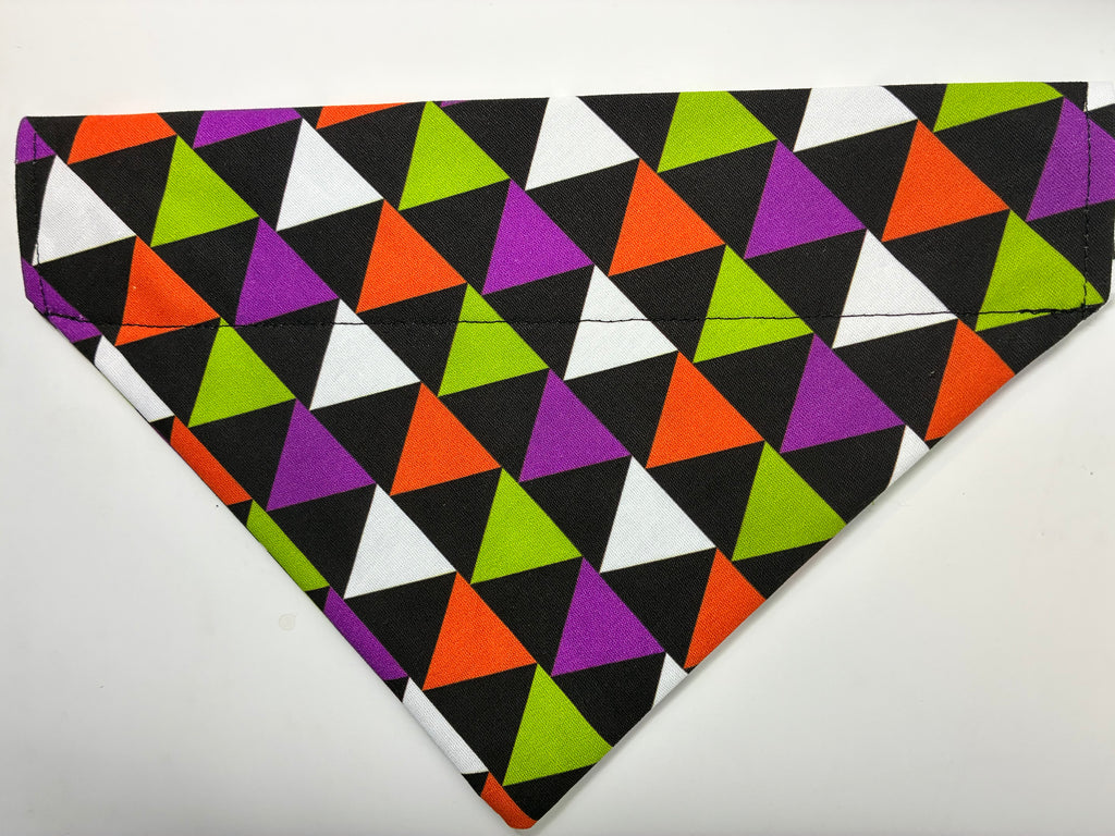 Halloween Triangles Pet Bandana - Size Medium