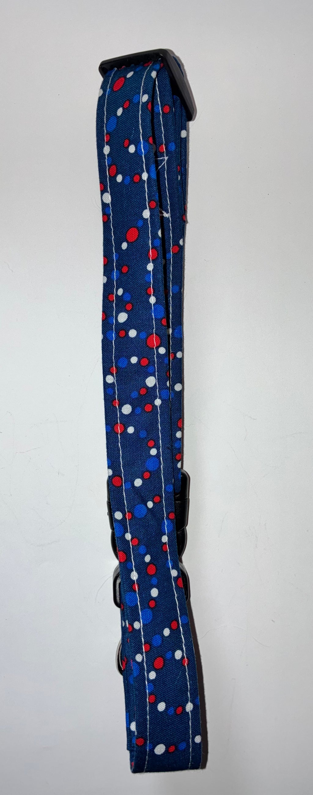 Red, White and Blue Polkadot Large Pet Collar