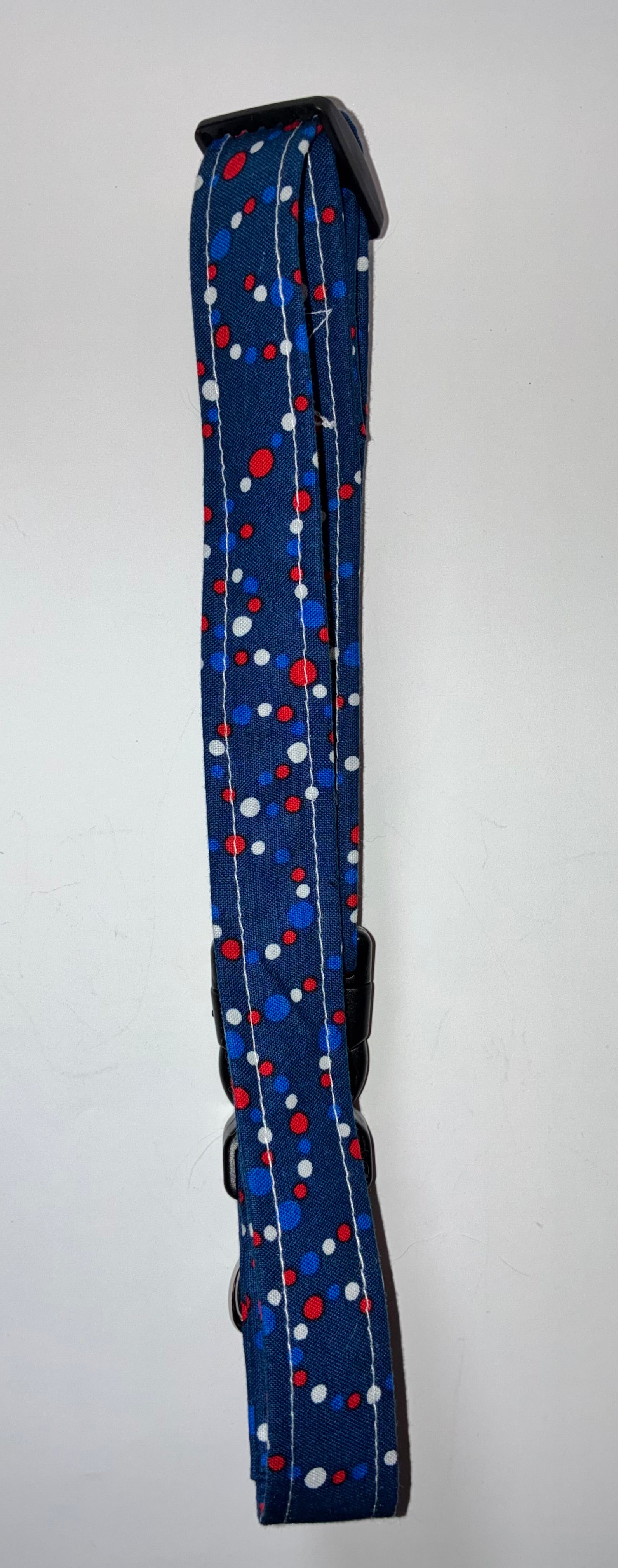 Red, White and Blue Polkadot Large Pet Collar
