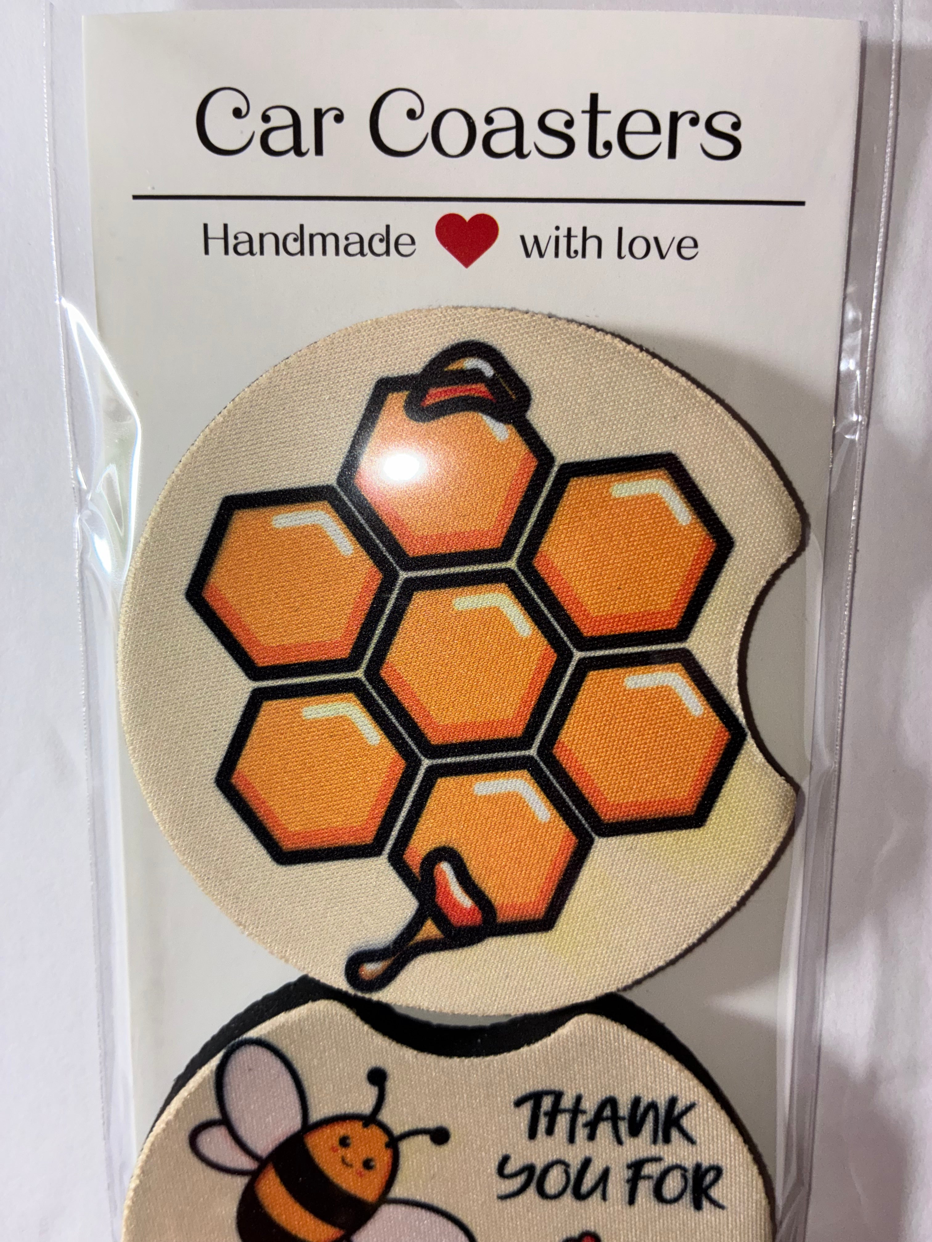 Bee #2 car coasters