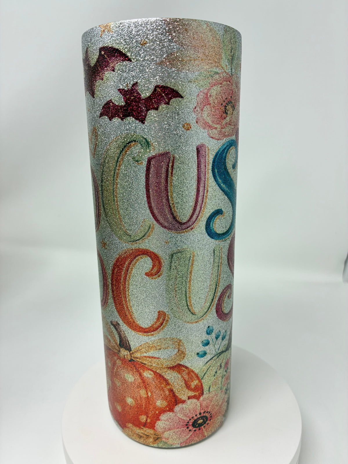 Glitter Hocus Pocus 20 Oz Tumbler With Lid And Straw