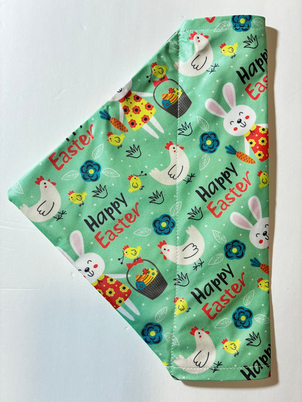 Teal Easter Pet Bandana - Size Large