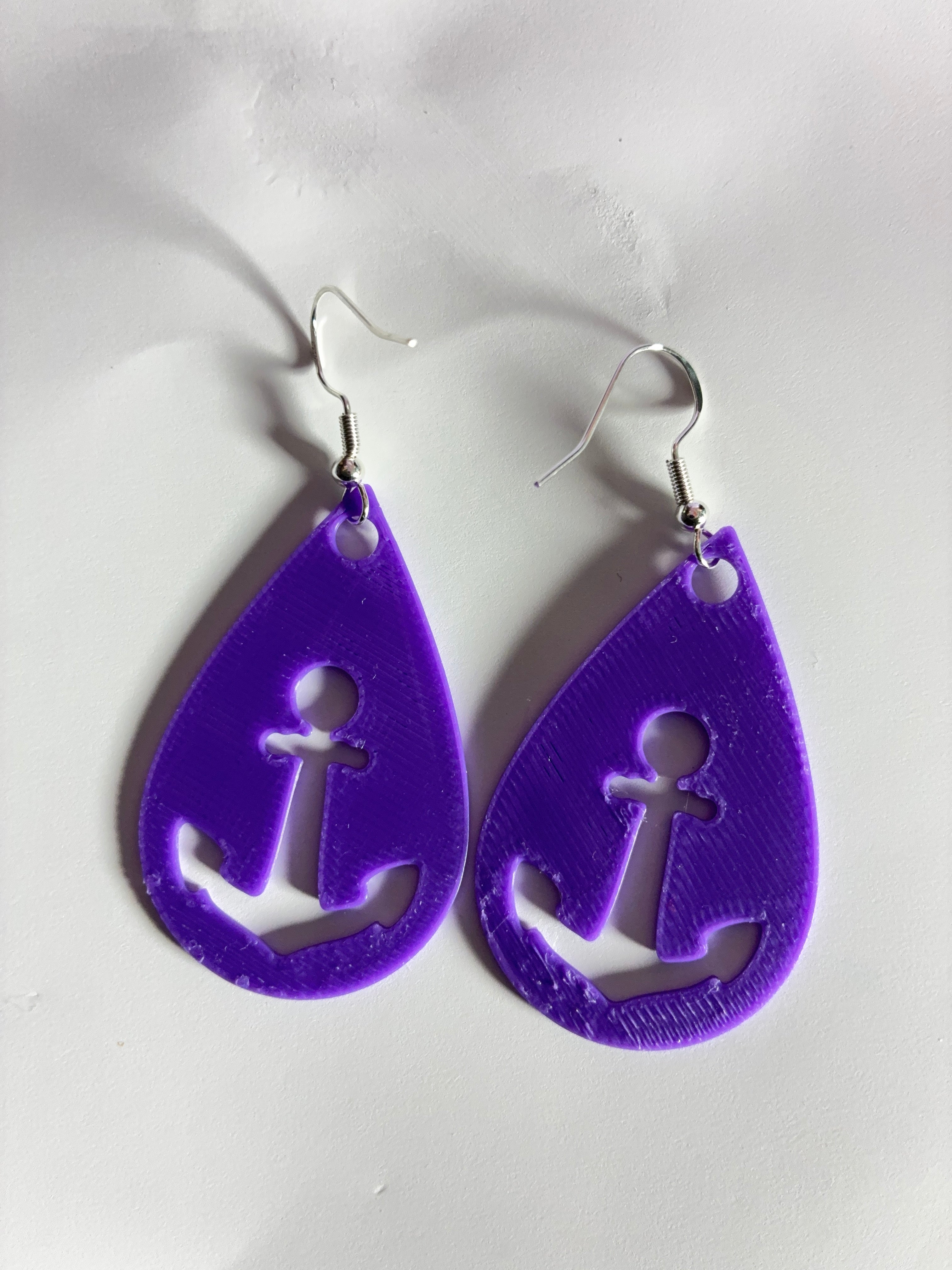 Glitter Purple Summer Earrings ￼