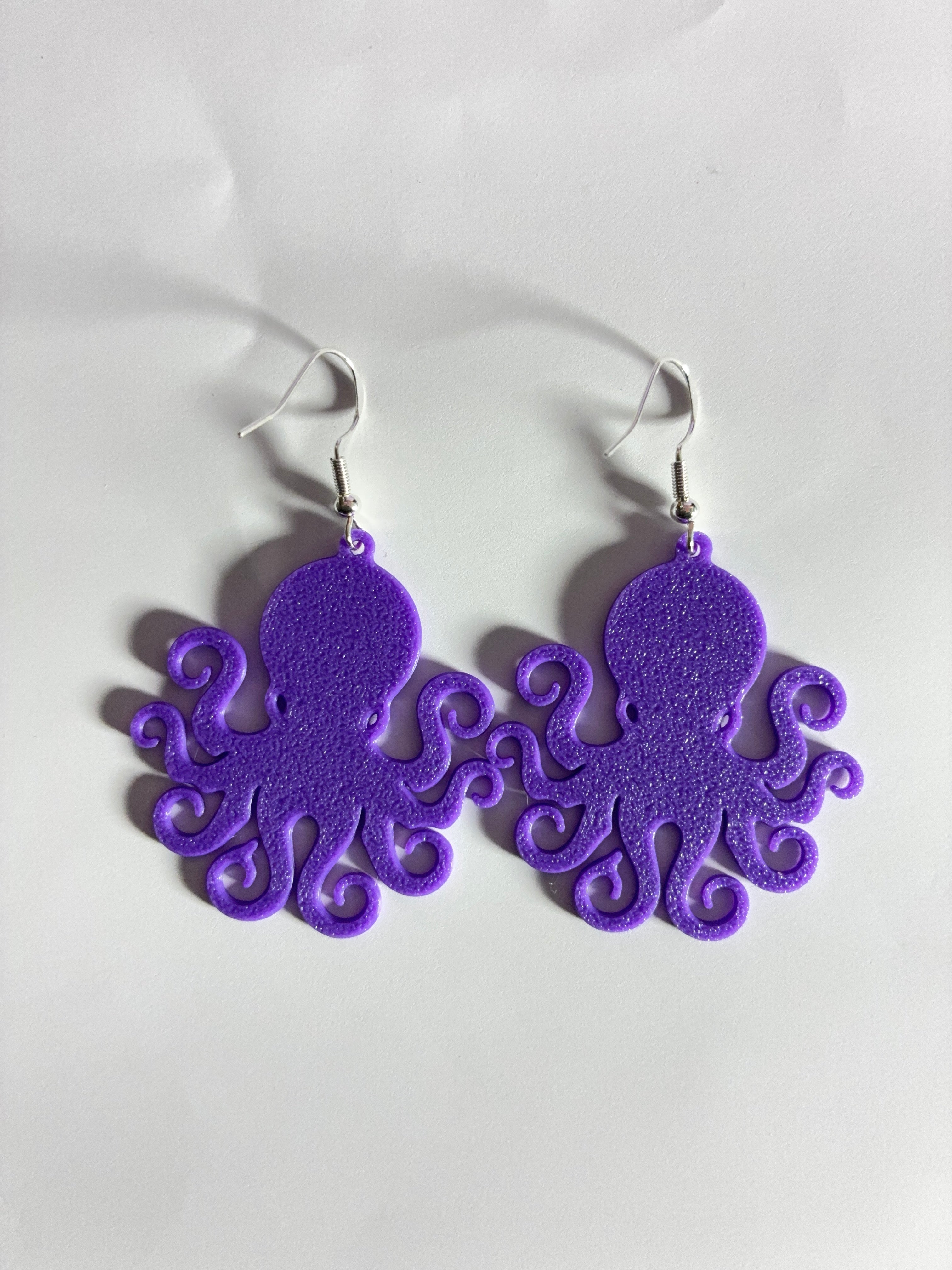 Matte Purple Summer Earrings
