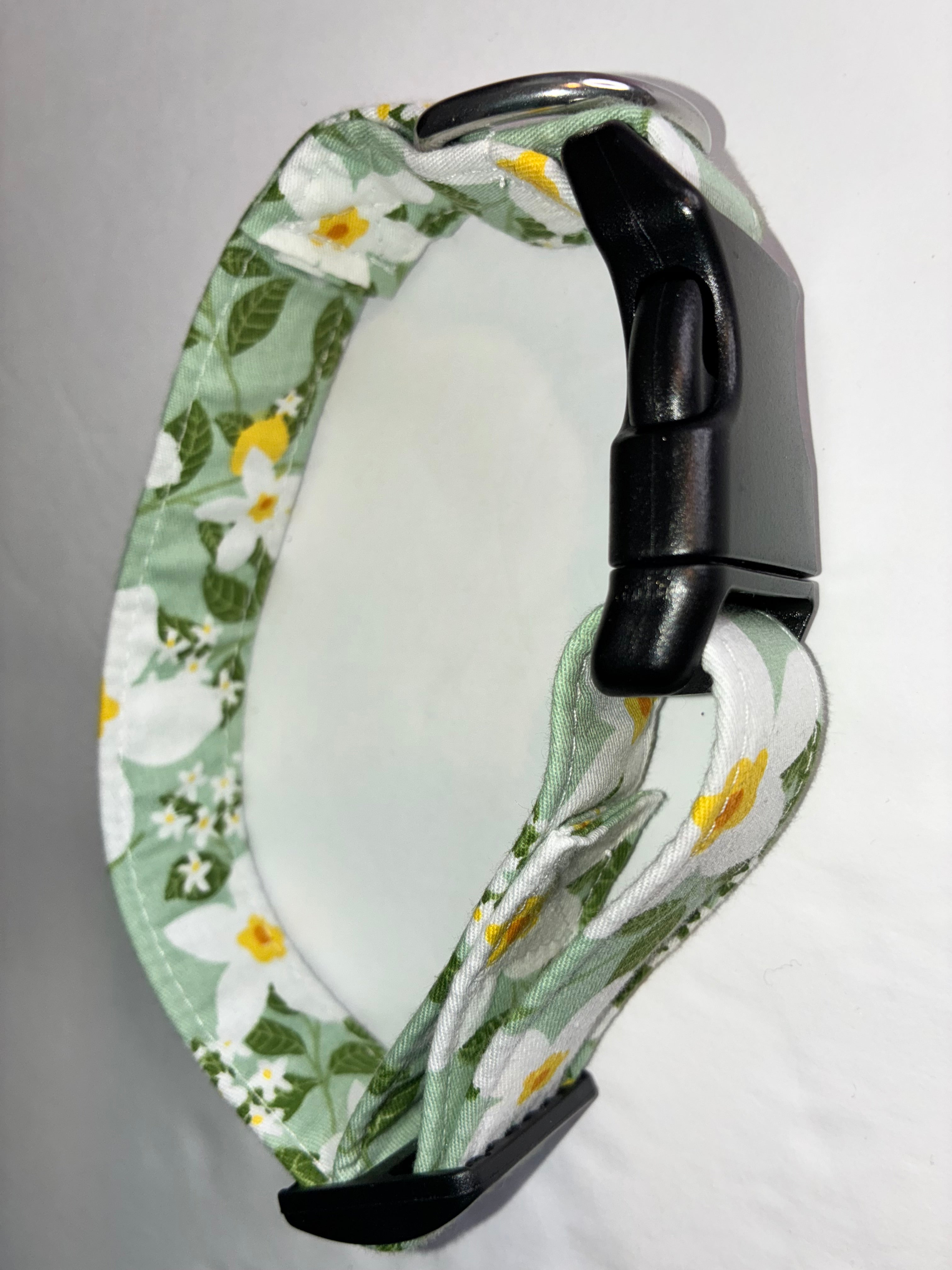 Green Flower Small Pet Collar