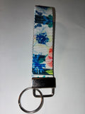 Blue Flower Wristlet Keychain