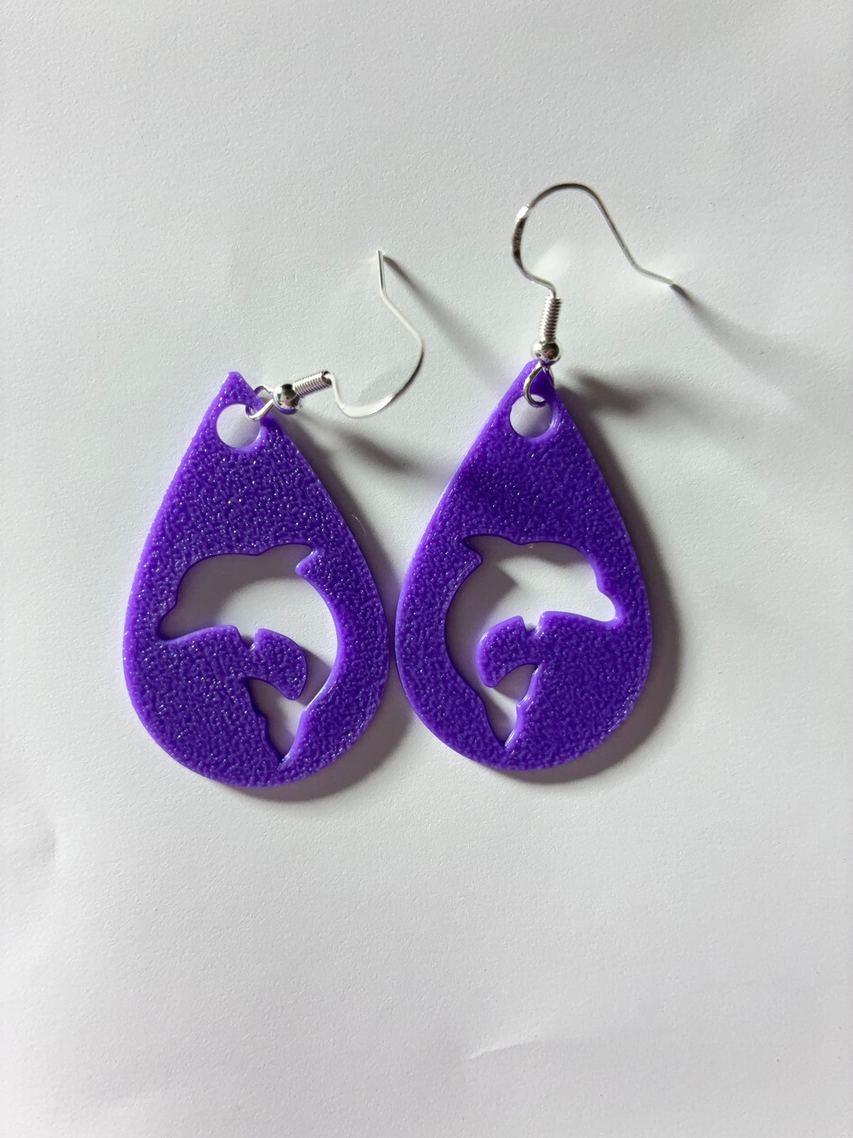 Glitter Purple Summer Earrings