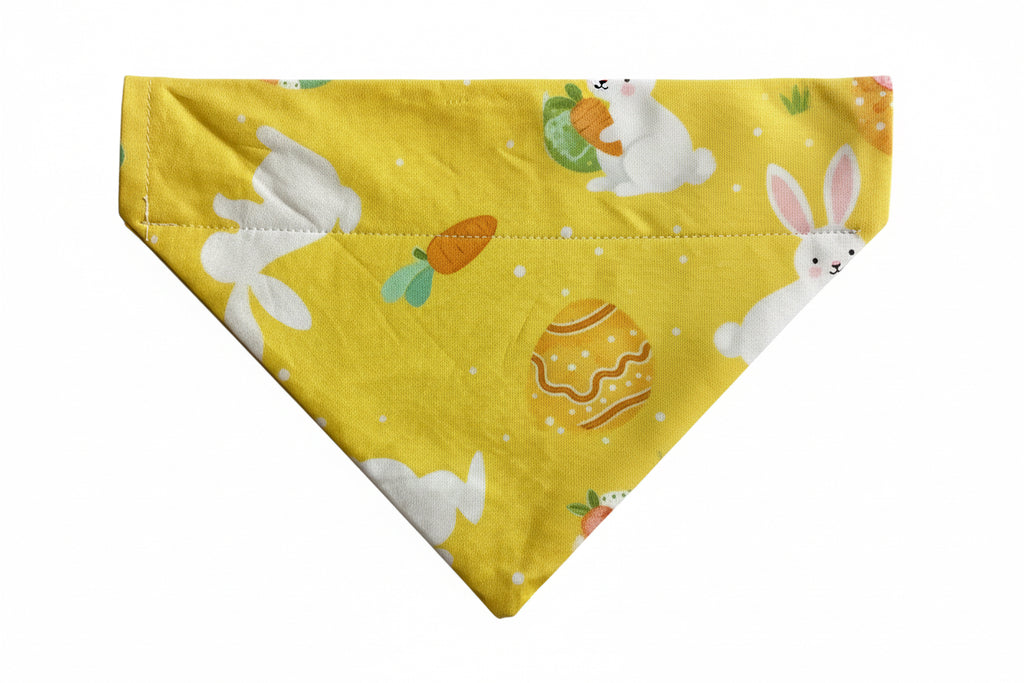 Yellow Easter Bunny Pet Bandana- Size Medium