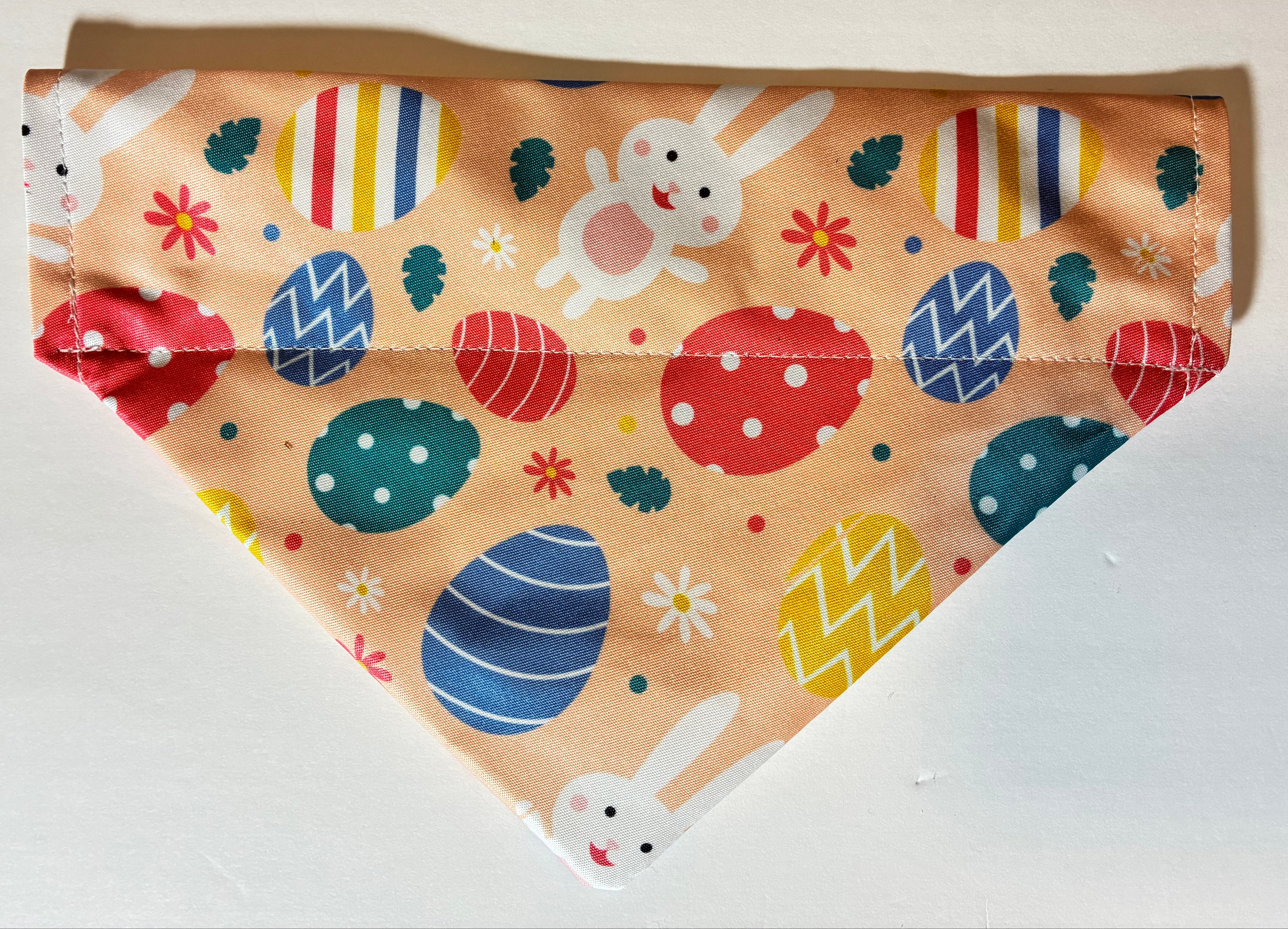 Peach Easter Pet Bandana - Size Medium