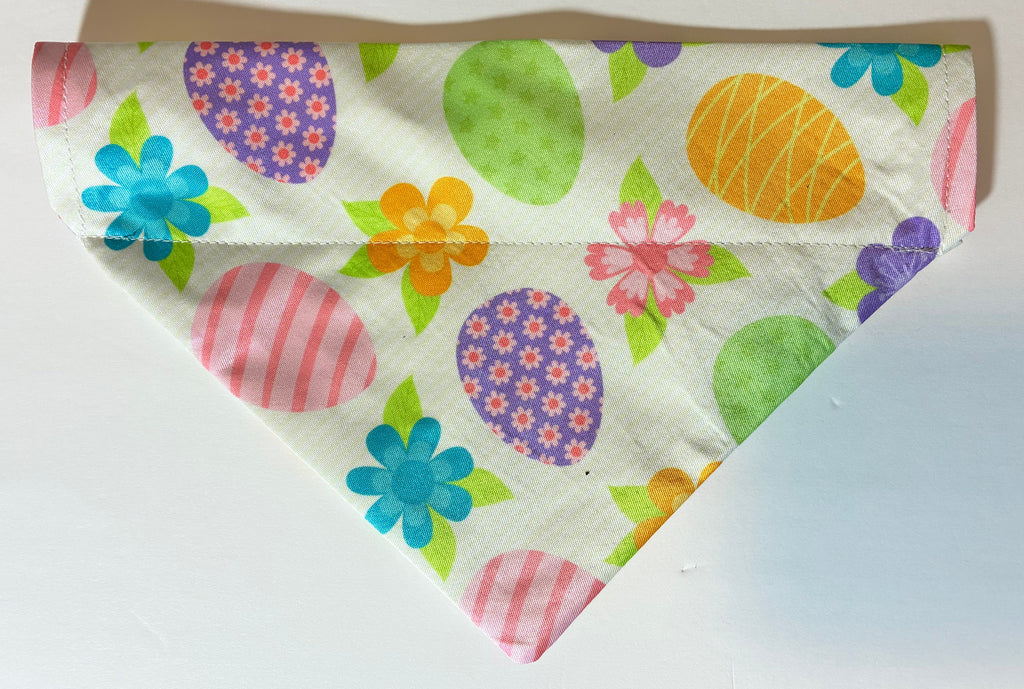 Floral Easter Egg Pet Bandana - Size Medium
