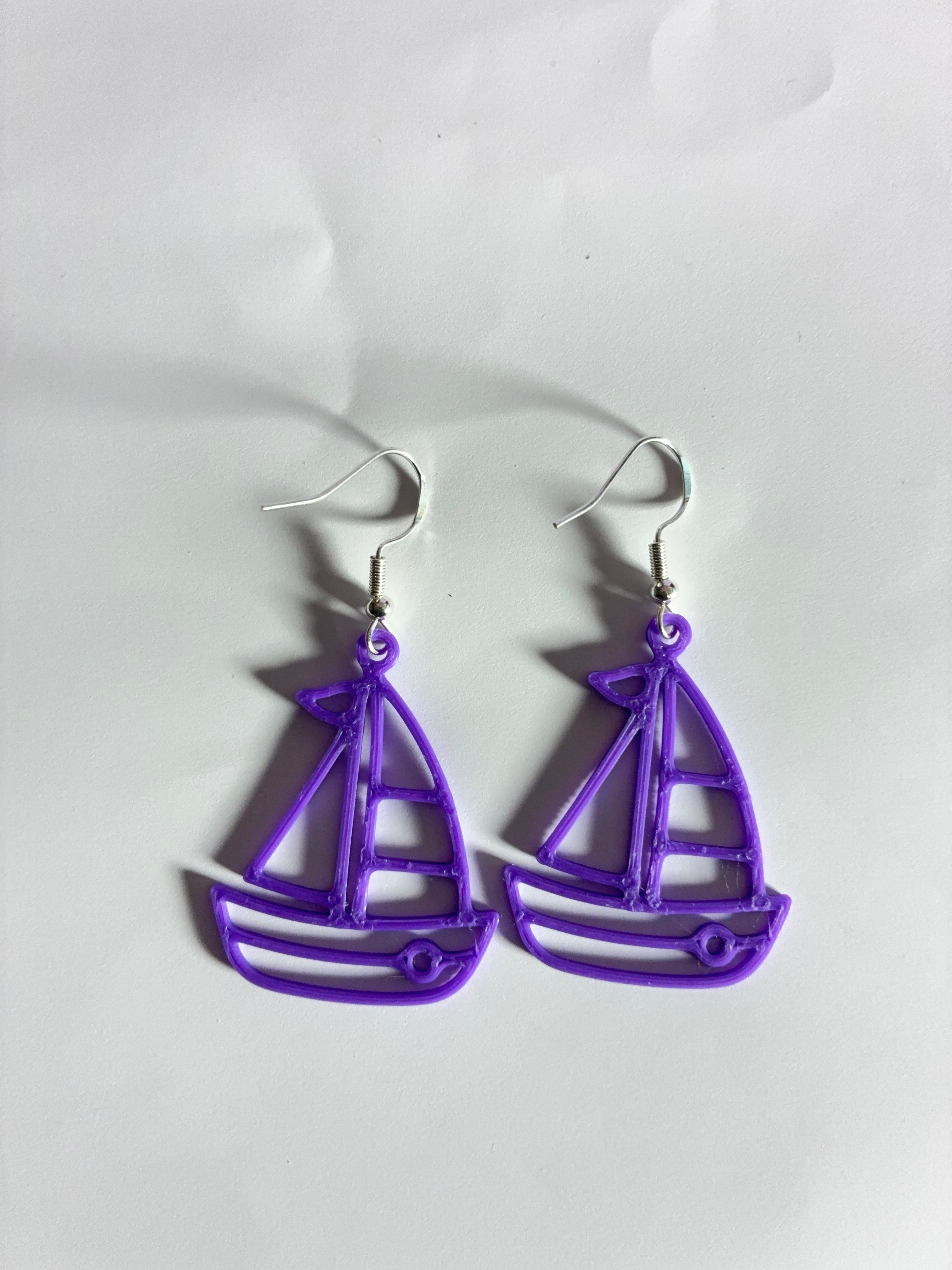 Glitter Purple Summer Earrings ￼