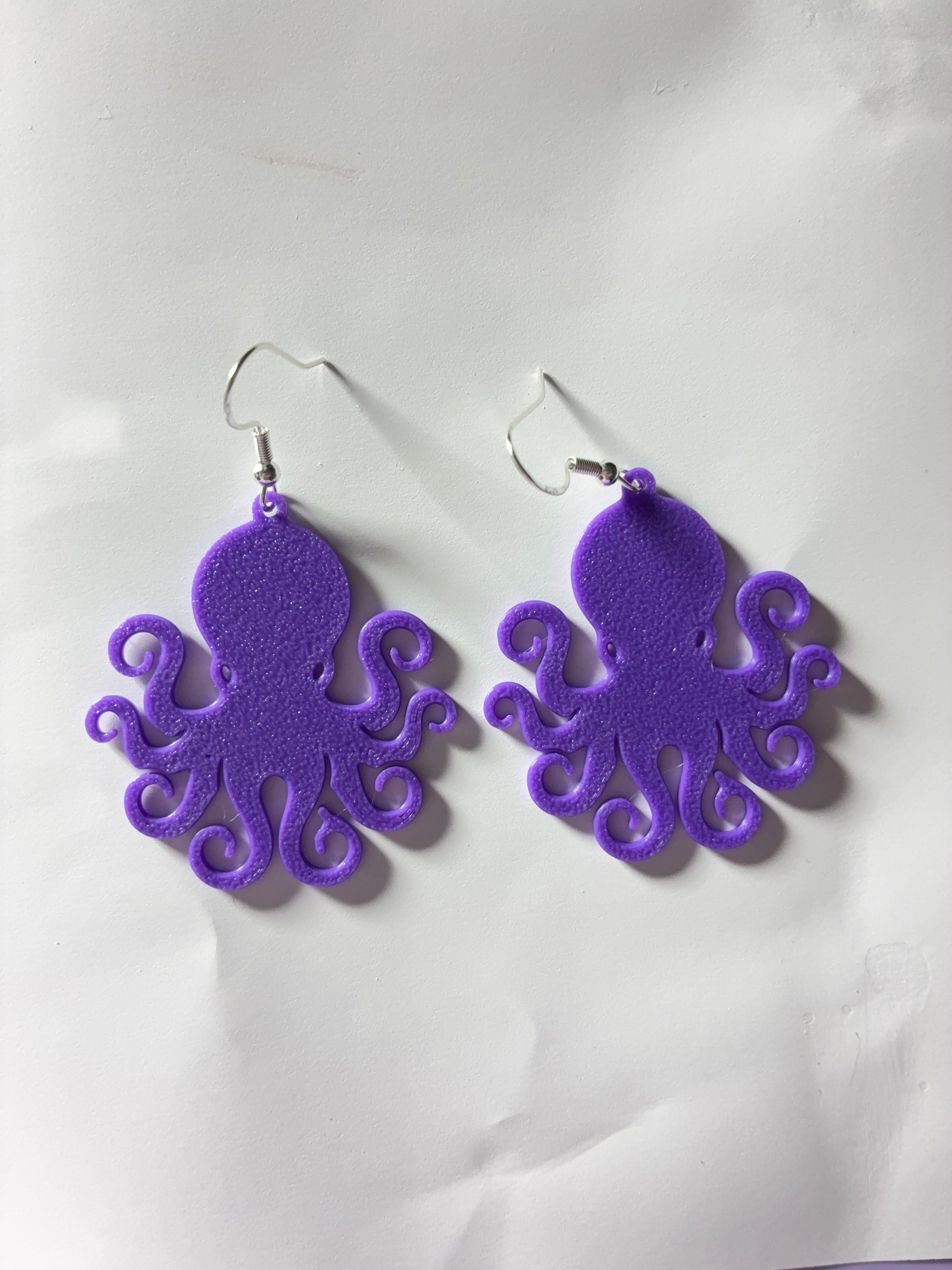 Glitter Purple Summer Earrings ￼